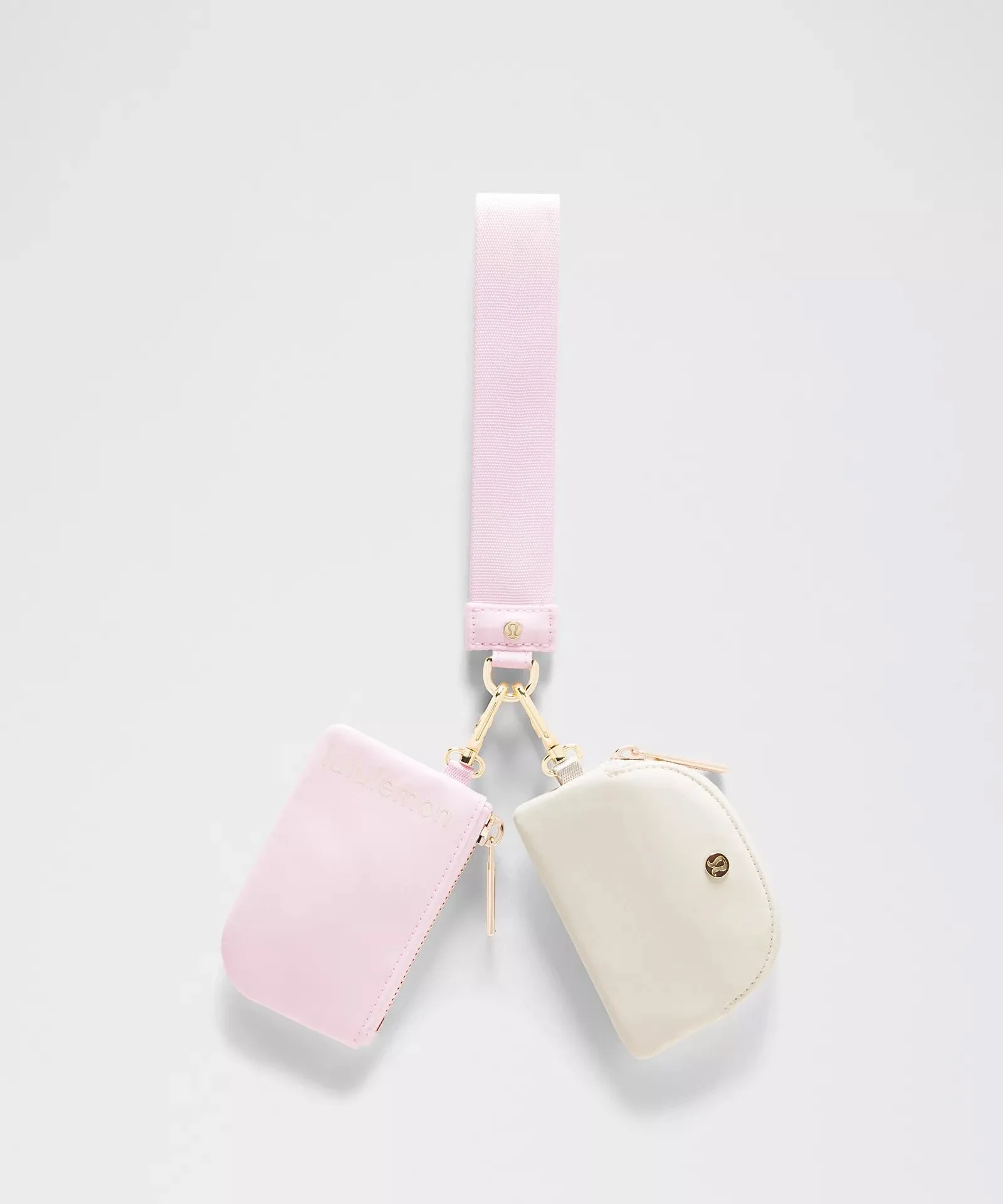 Dual Pouch Wristlet - Light Ivory