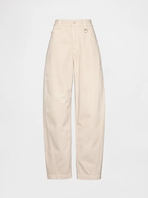 Gap × BÉIS High Rise Barrel Jeans - Light Tundra