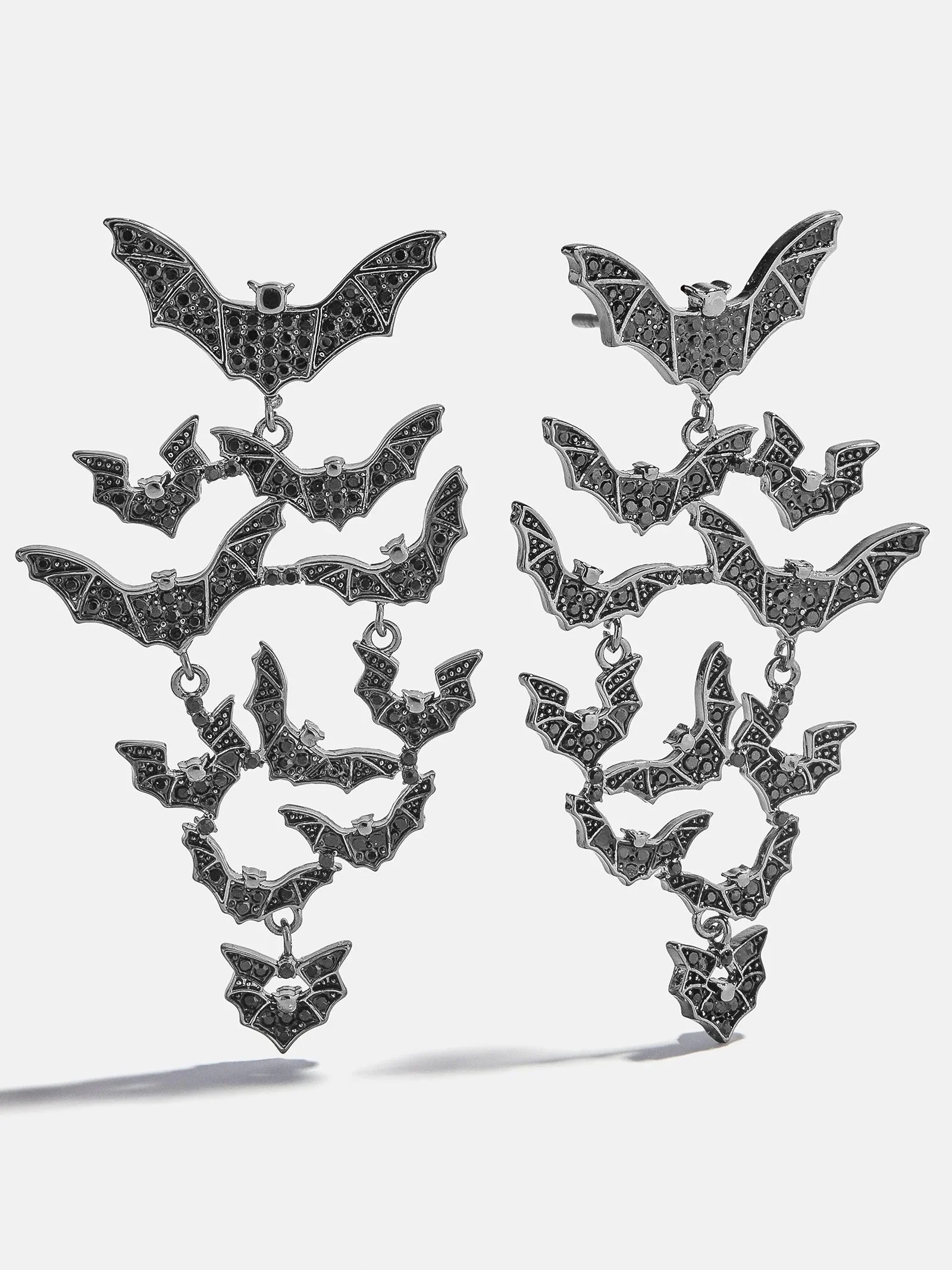 In Full Flight Bat Earrings