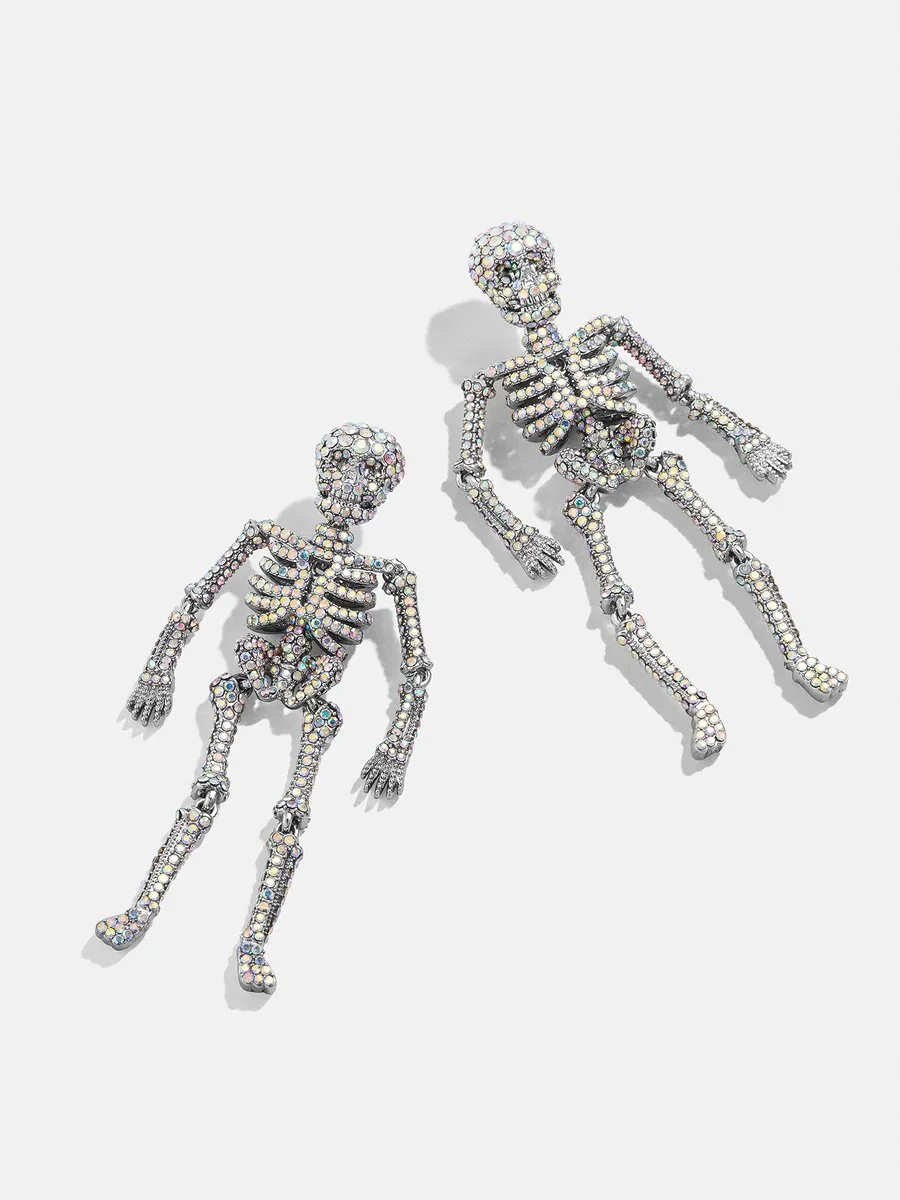 Bone-A-Fide Hottie Earrings - Silver Iridescent