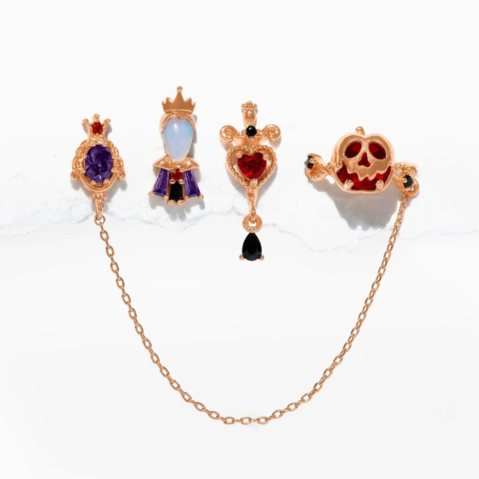 Evil Queen Earring Set - Rose Gold