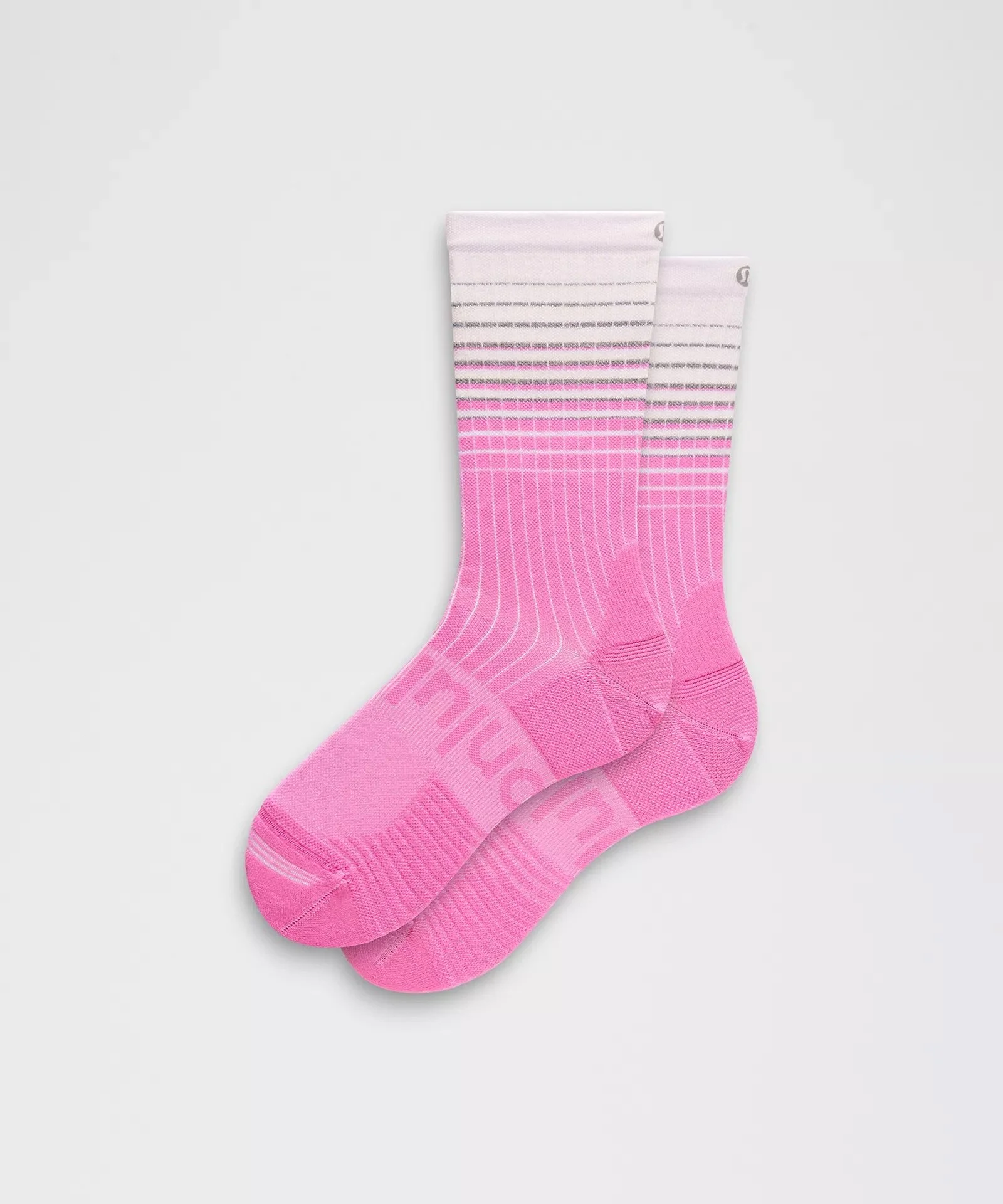 Power Stride Crew Socks Reflective Grid