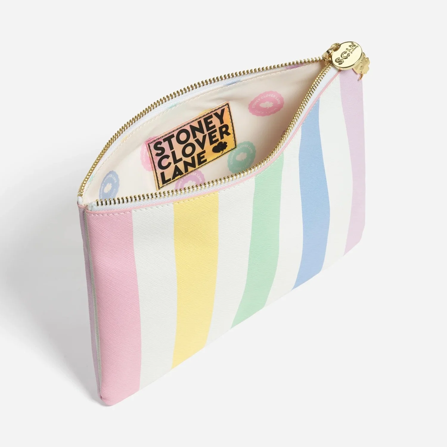 Rainbow Stripe Flat Pouch