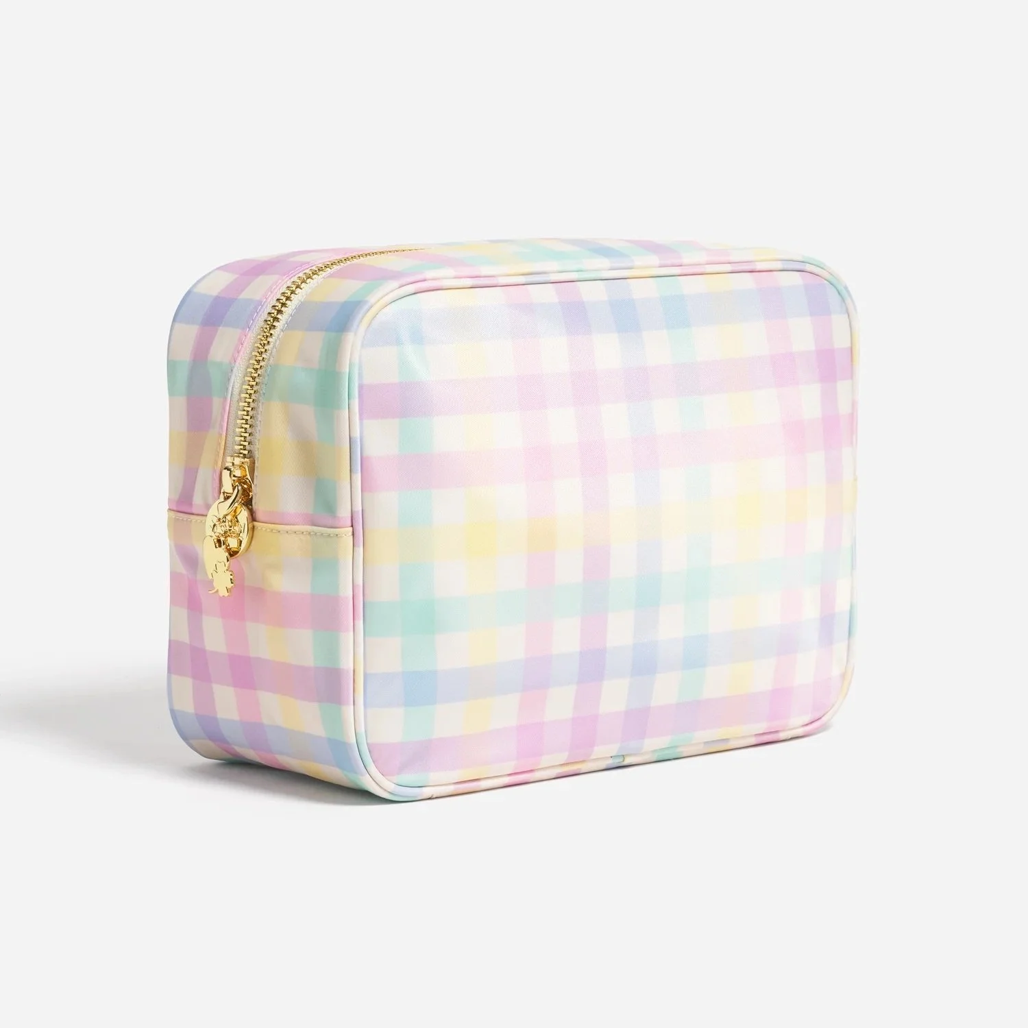 Rainbow Gingham Large Pouch