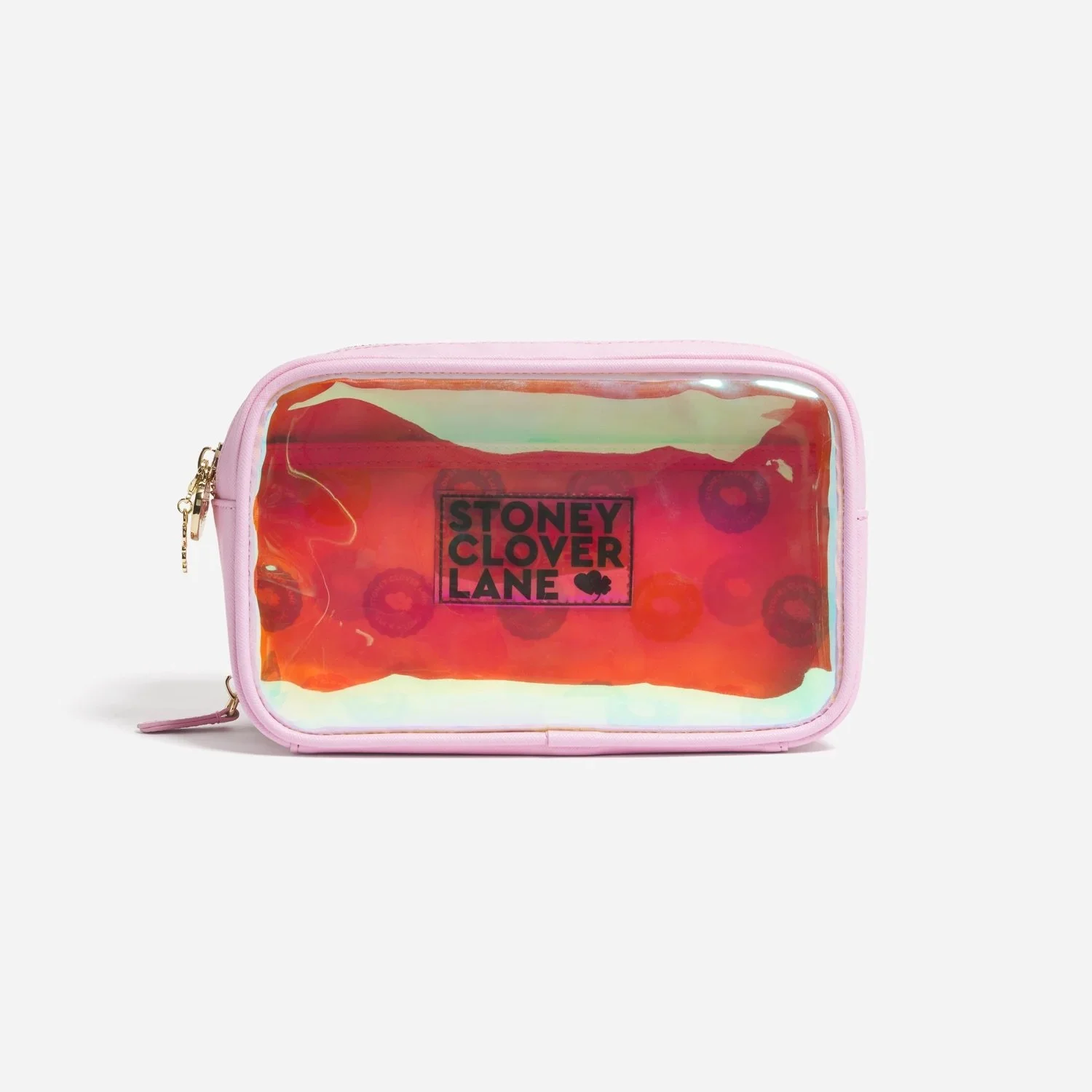 Rainbow Iridescent Double Zip Pouch