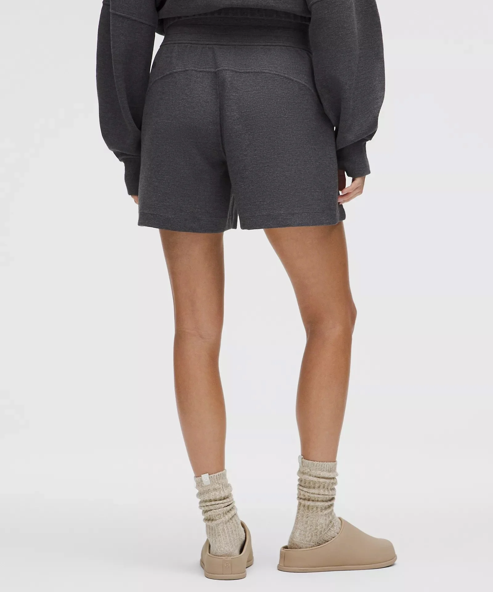 Graphite Grey - Scuba High-Rise Short 5" Waffle