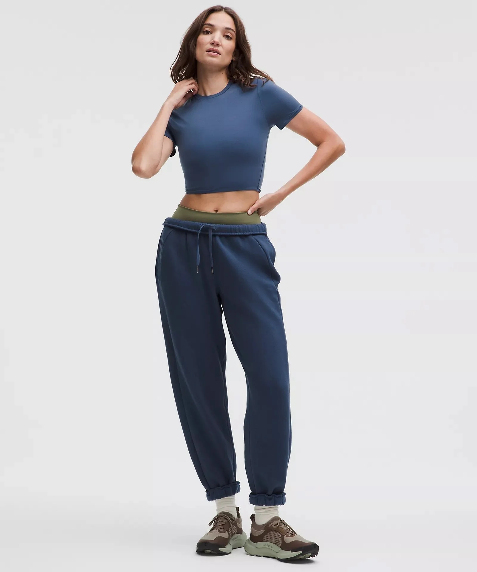 Wundermost Ultra-Soft Nulu Crewneck Cropped T-Shirt
