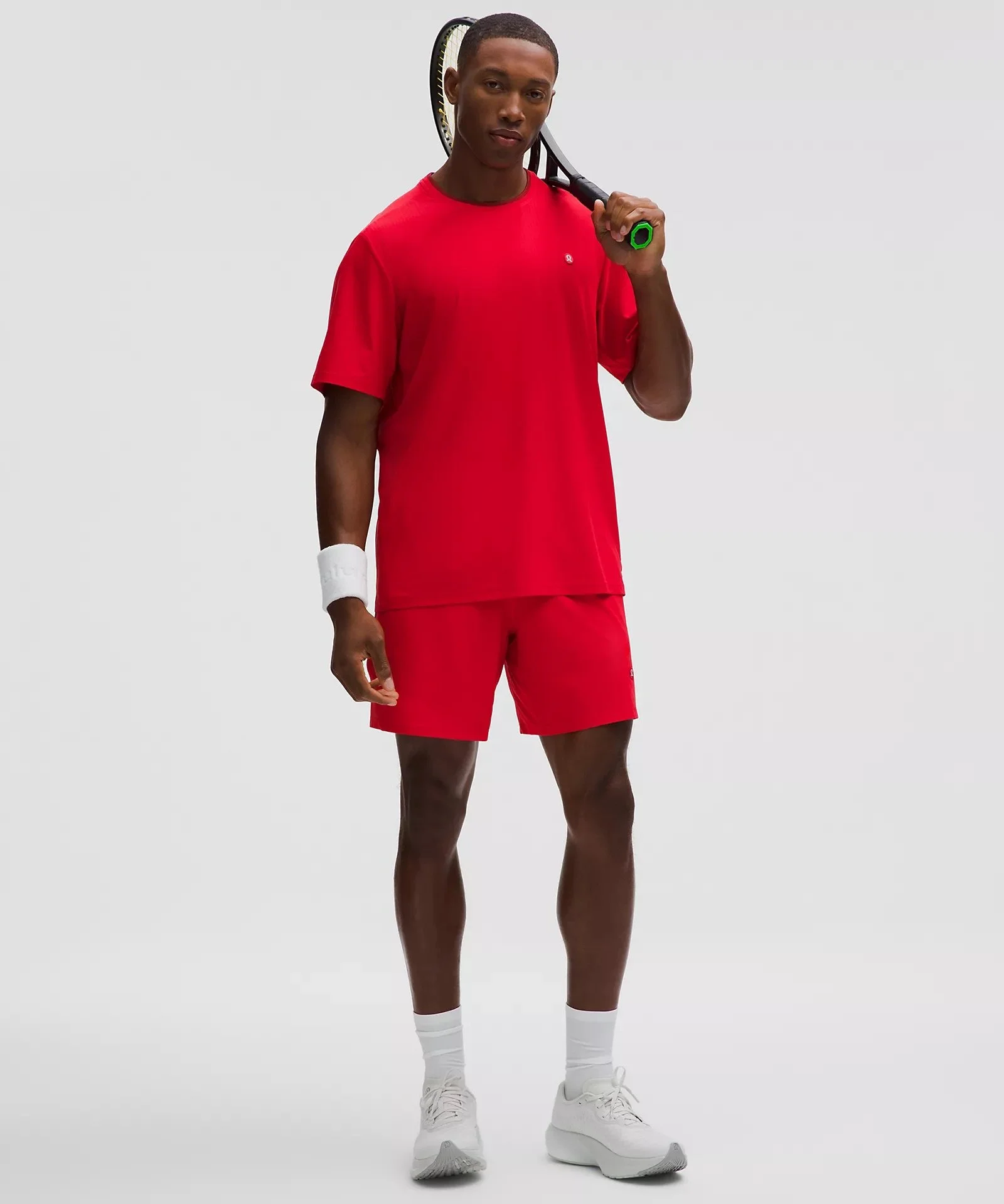 Striped Mesh Tennis Short 7"