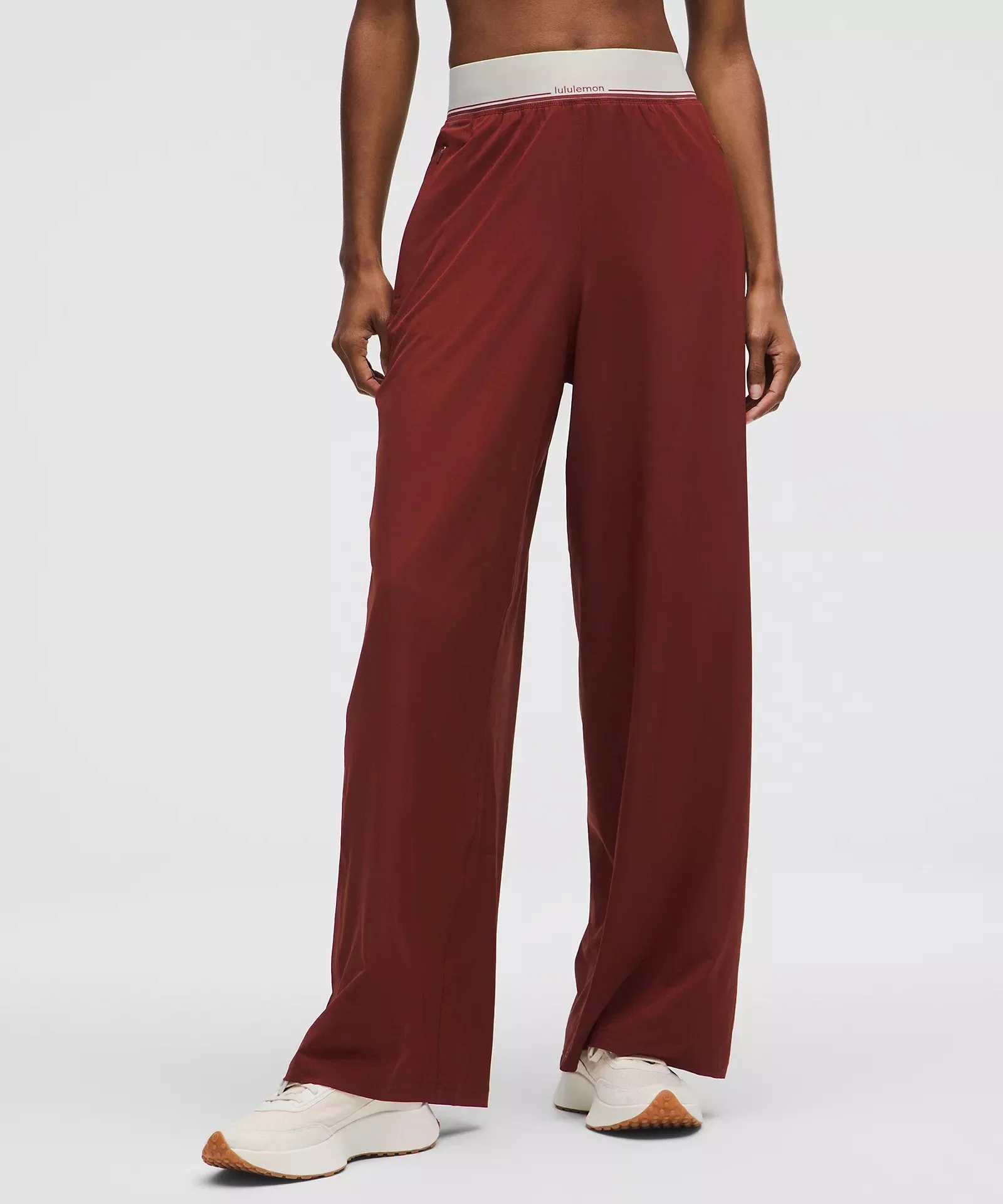 Swift High-Rise Wide-Leg Pant Logo Waistband