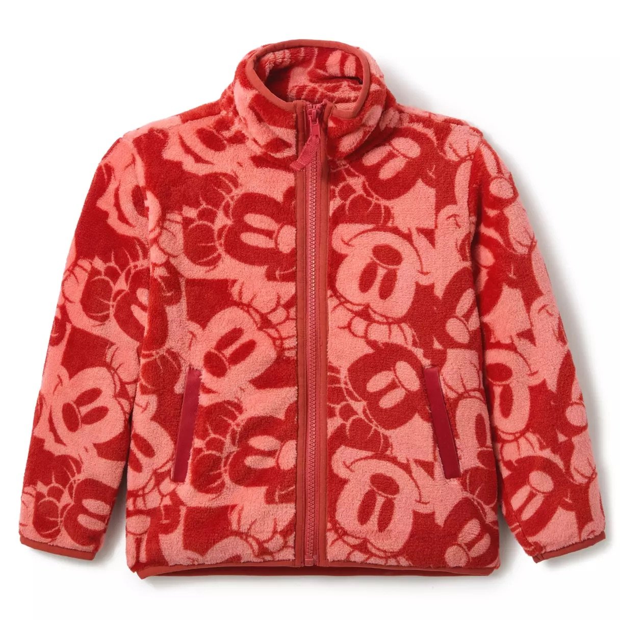 Kids Minnie Red Zip Fleece Jacket