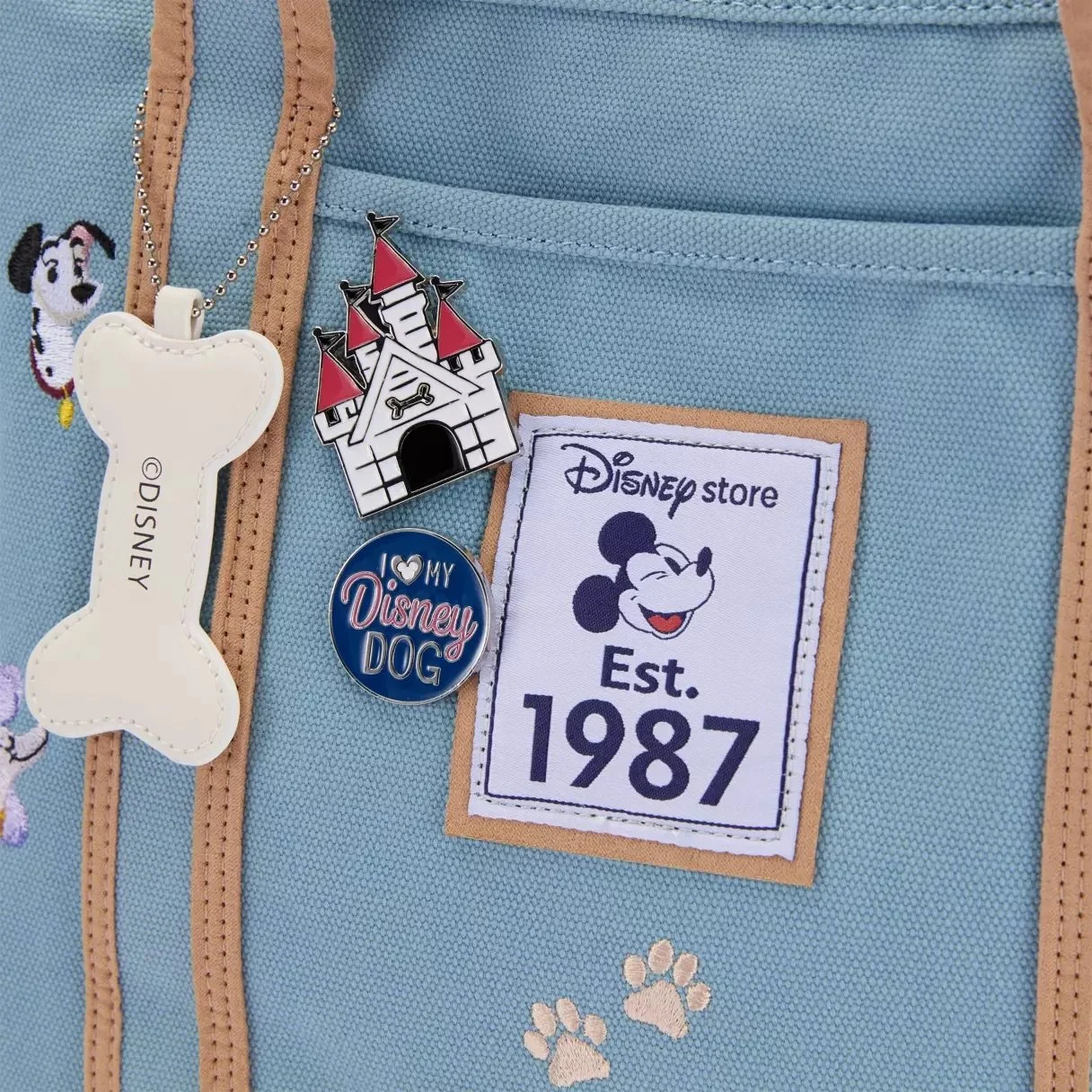 Disney Dogs Disney Store Est. 1987 Large Canvas Tote