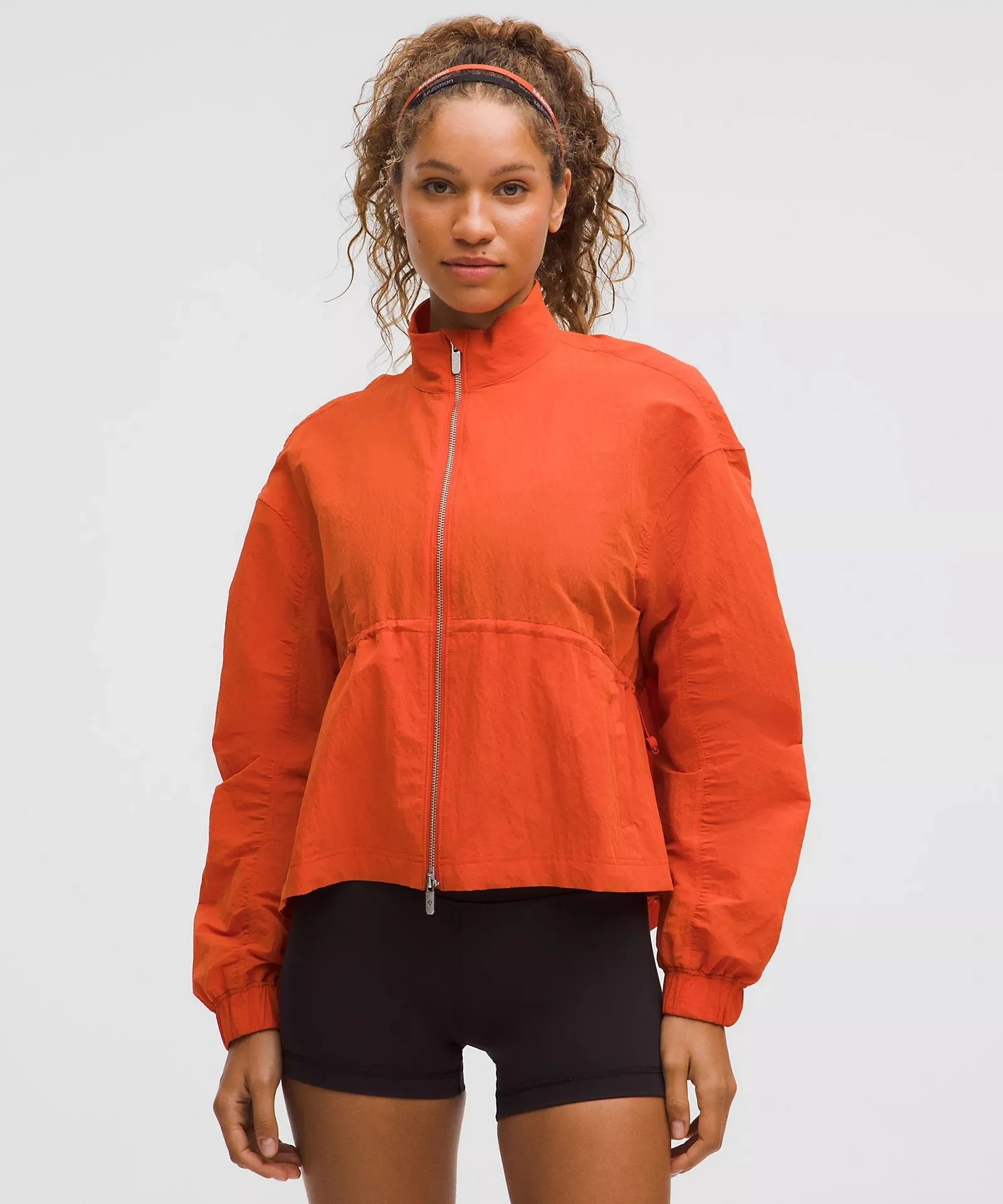 Crinkle Nylon Cinchable Jacket