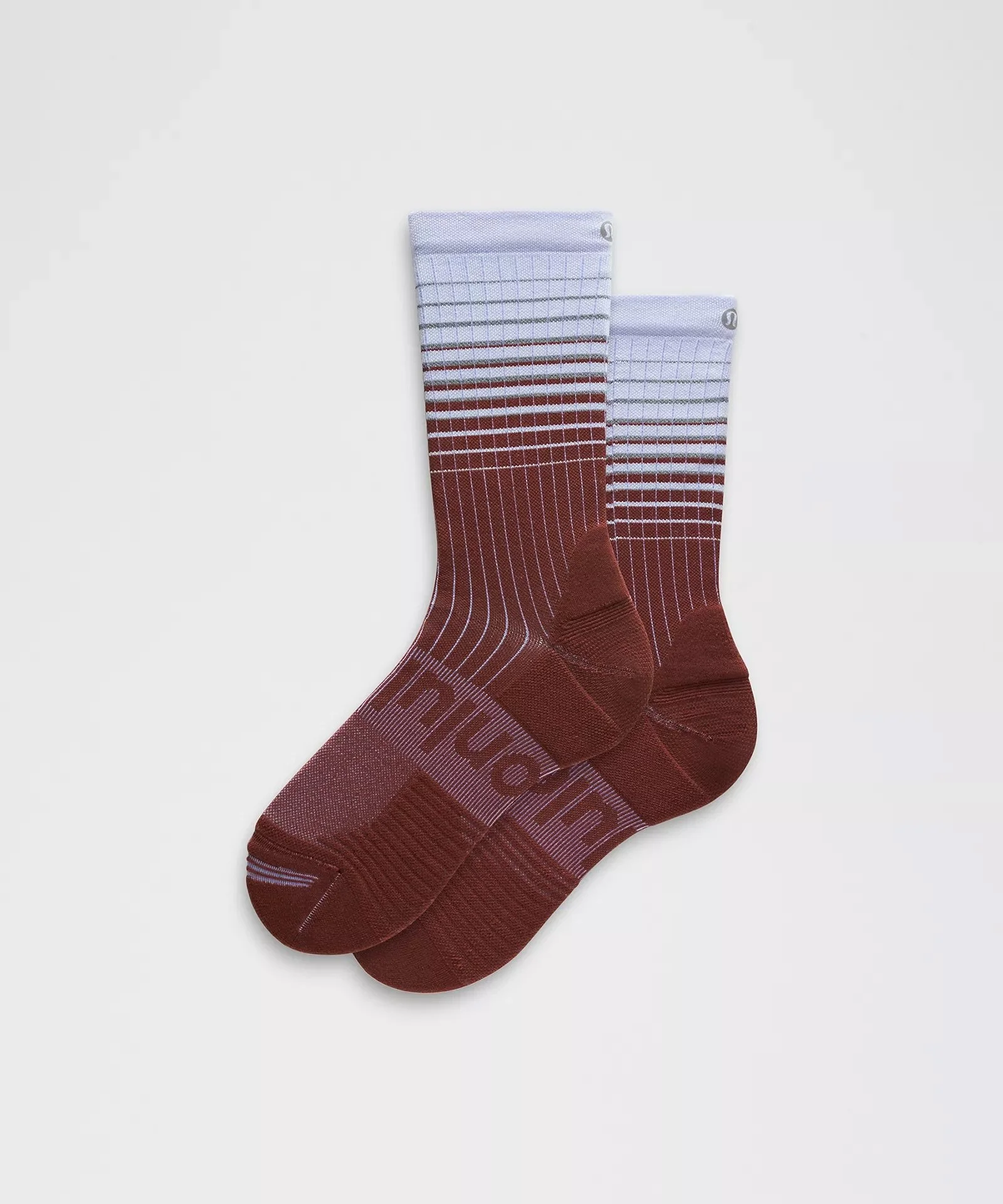 Power Stride Crew Socks Reflective Grid