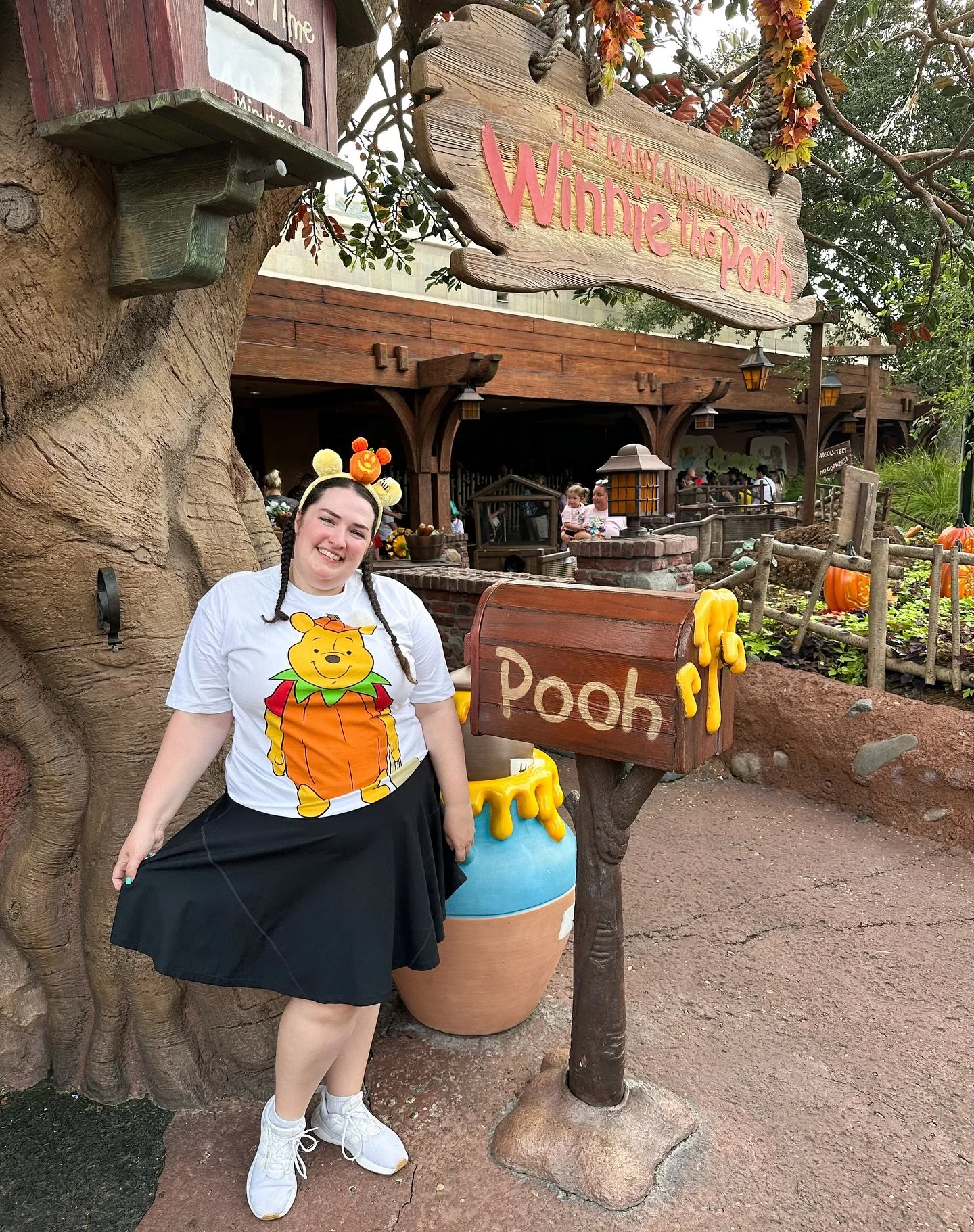 Pooh to You! Happy Hunnyween! 🎃🍯🧡

As soon as I saw this shirt I knew I had to get it! You always see Pooh in his bee costume for Halloween but I love him dressed up as a pumpkin! I also love the new Halloween decorations in Fantasyland. It&rsquo;