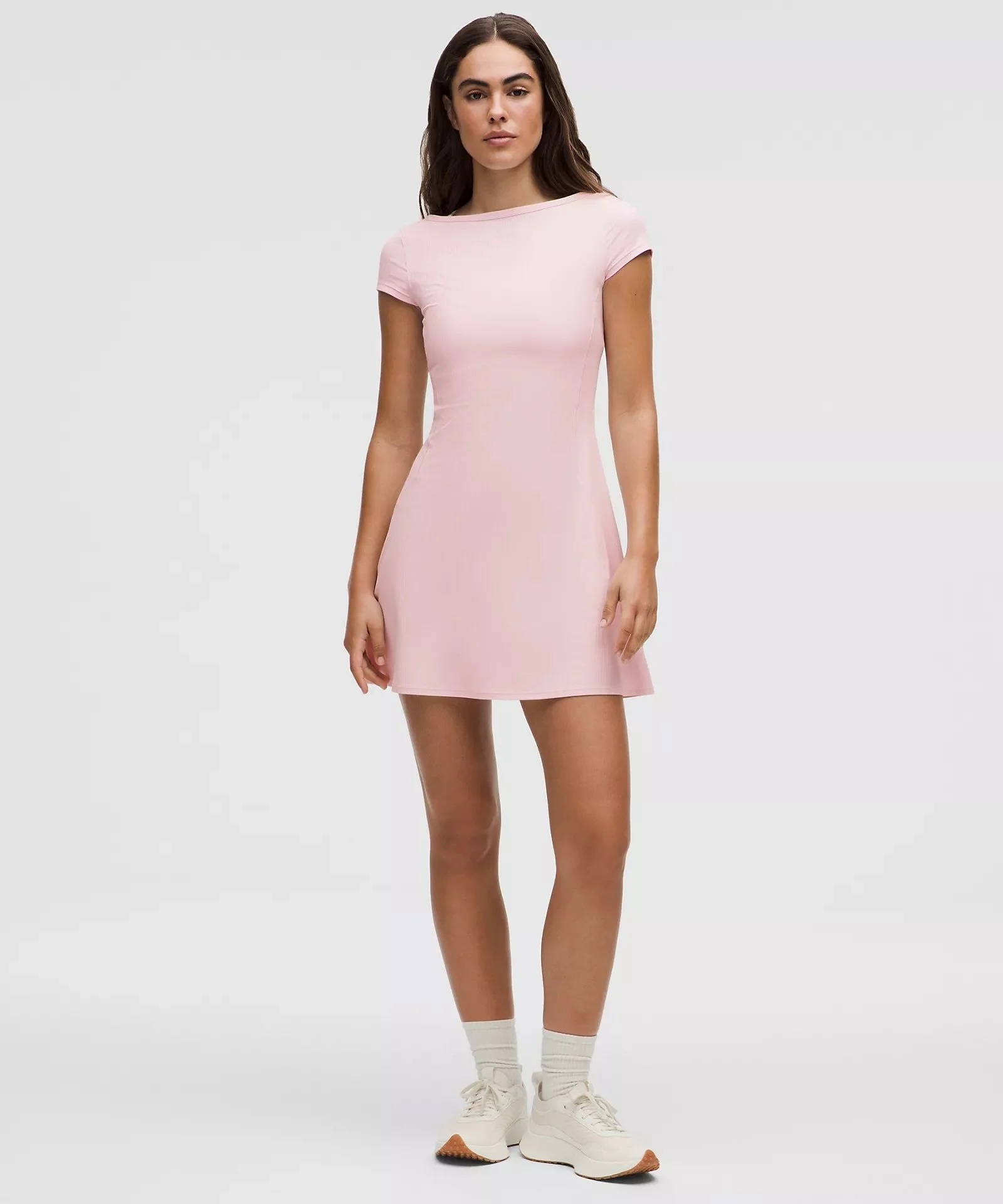 All Aligned Ribbed Mini Dress