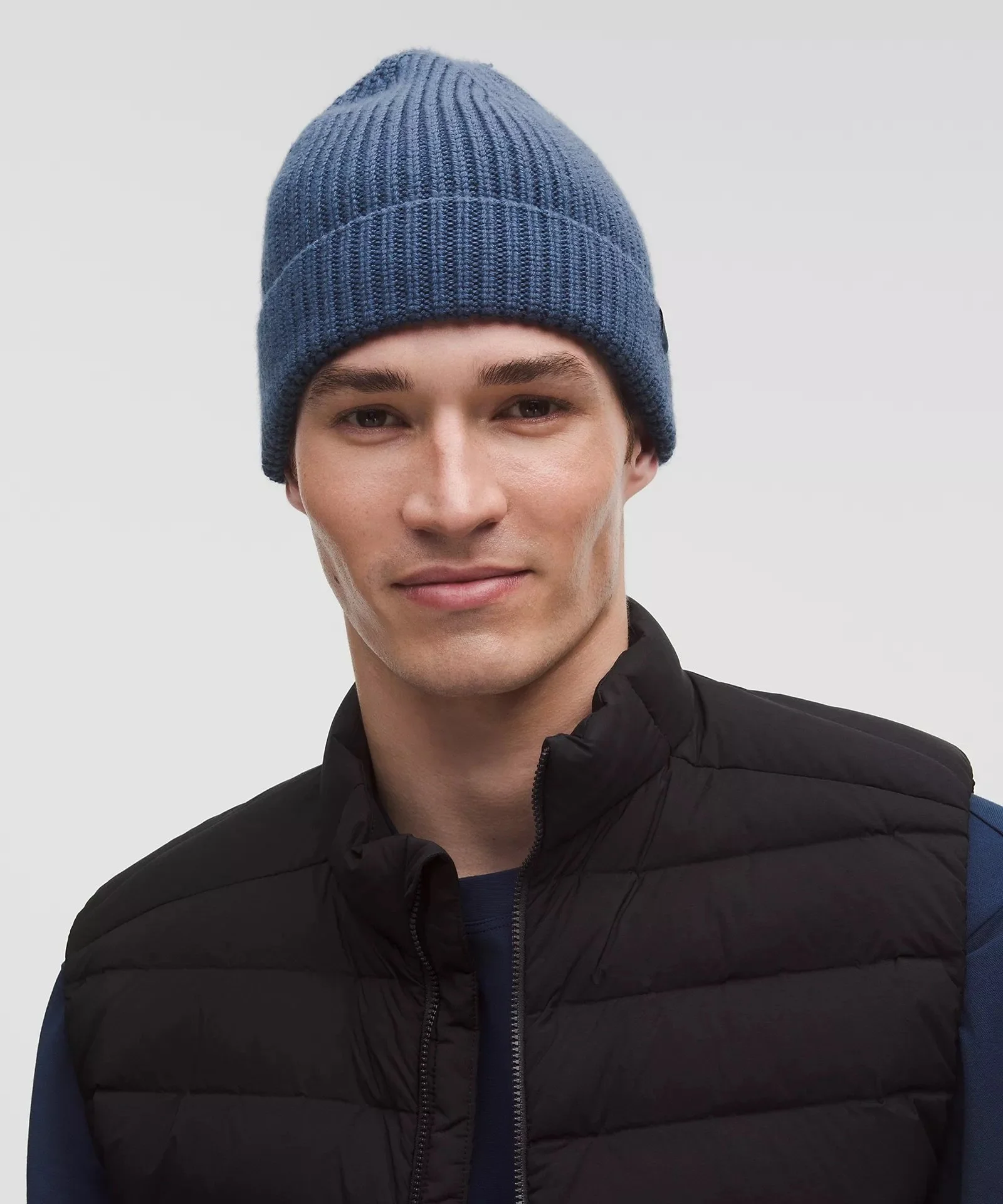 Close-Fit Wool-Blend Ribbed Knit Beanie