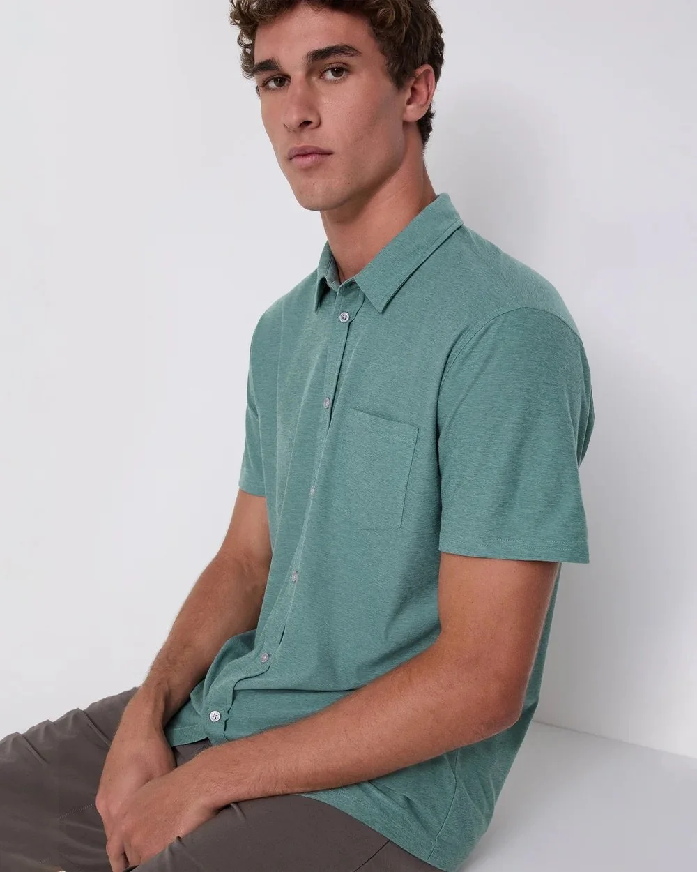 Short Sleeve Strato Button Down