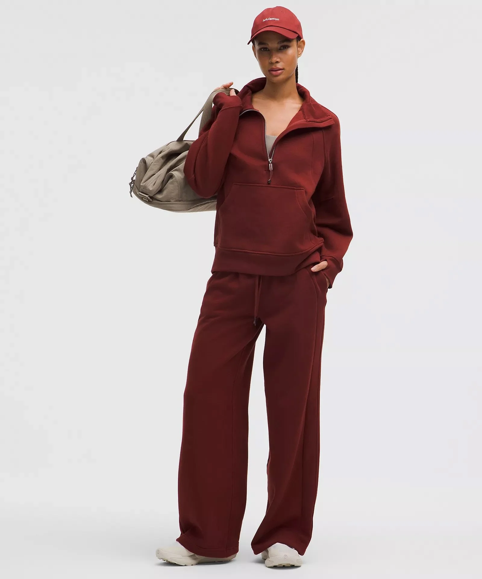 Scuba Oversized Funnel-Neck Half Zip