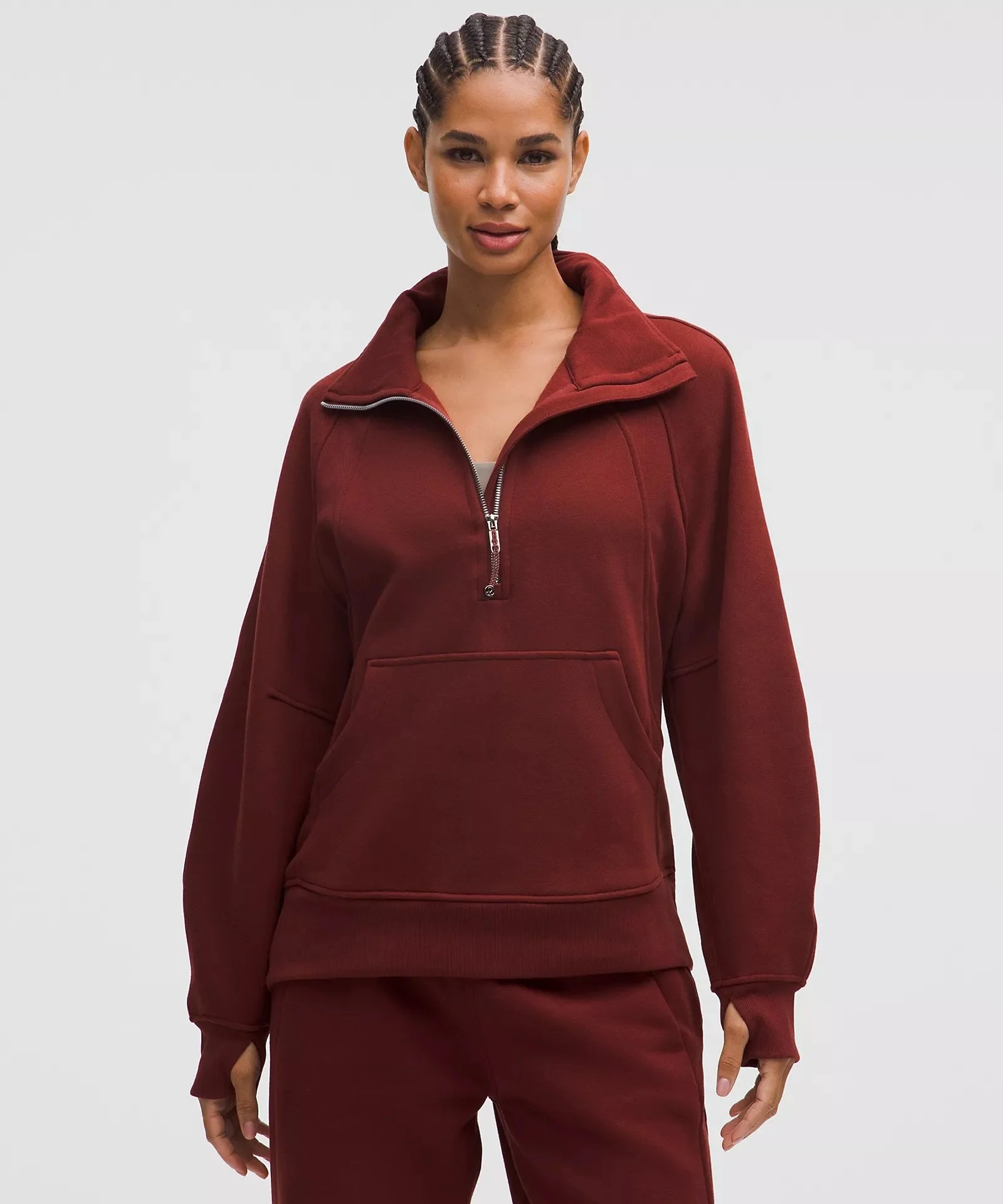 Scuba Oversized Funnel-Neck Half Zip