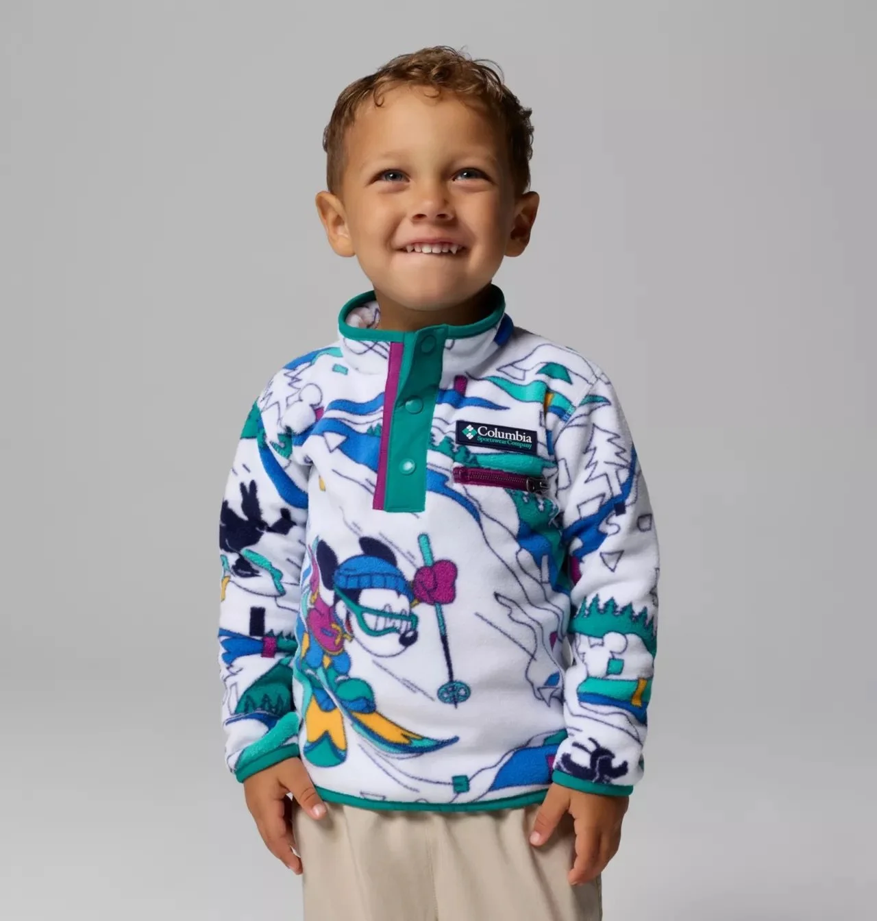 Todders Mickey &amp; Friends White Fleece Pullover