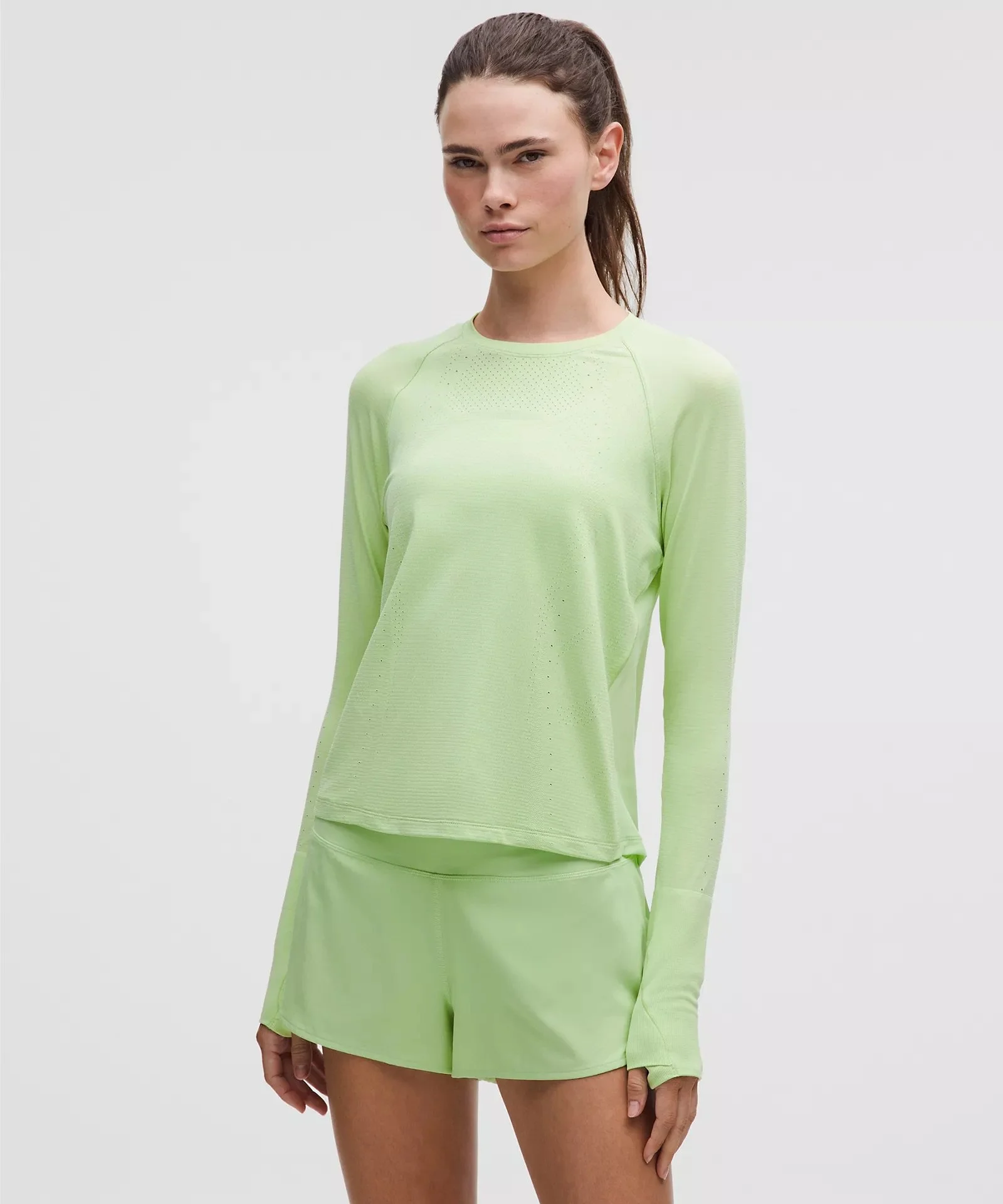Swiftly Mesh-Back Long-Sleeve Shirt