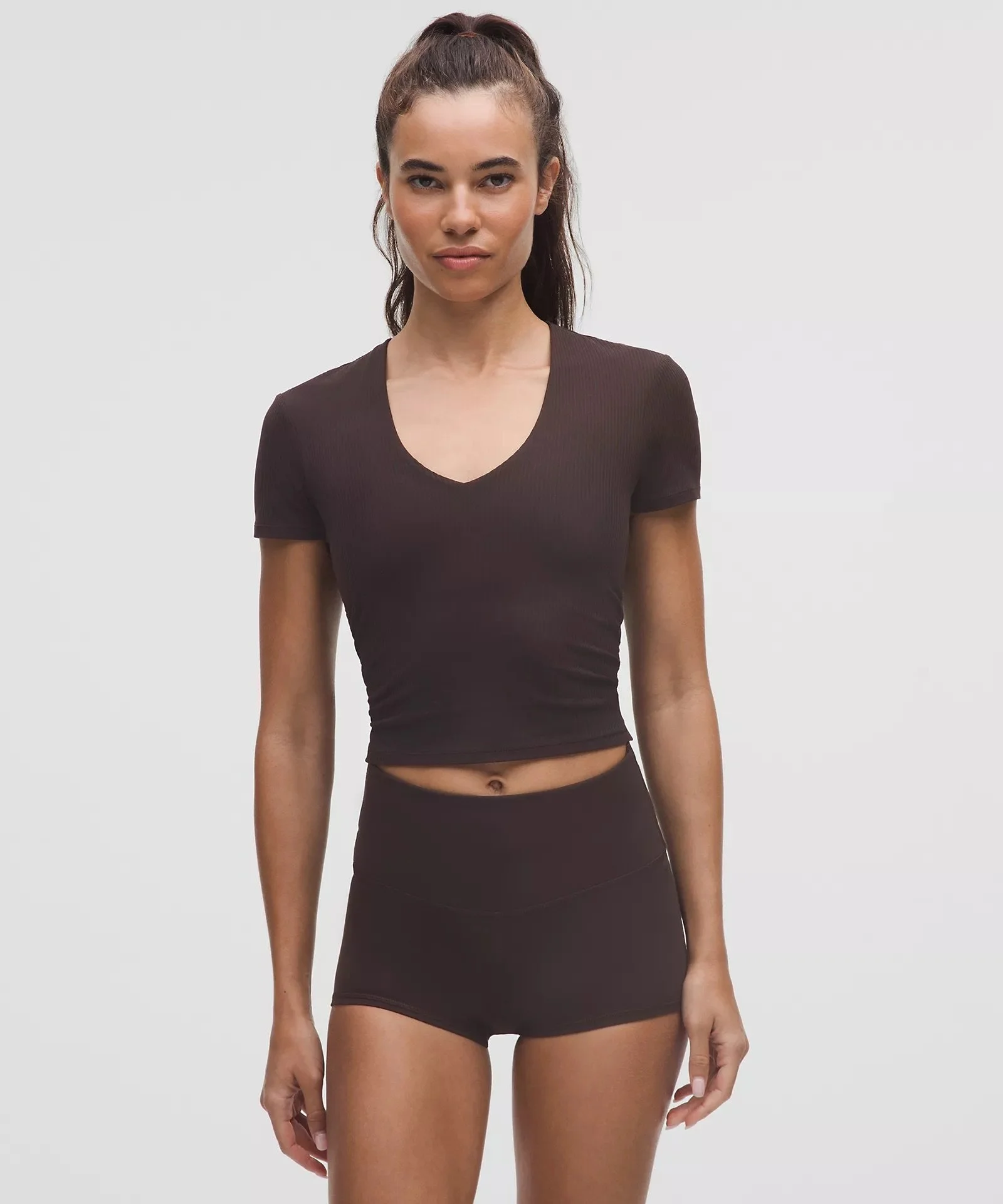 All It Takes Ribbed Nulu V-Neck T-Shirt