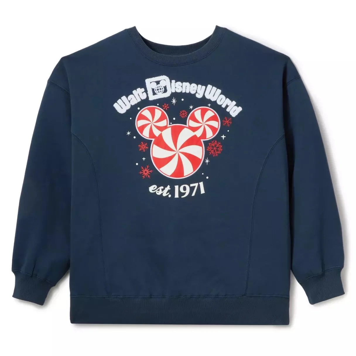 Mickey Icon Peppermint Swirl WDW Holiday Pullover Sweatshirt