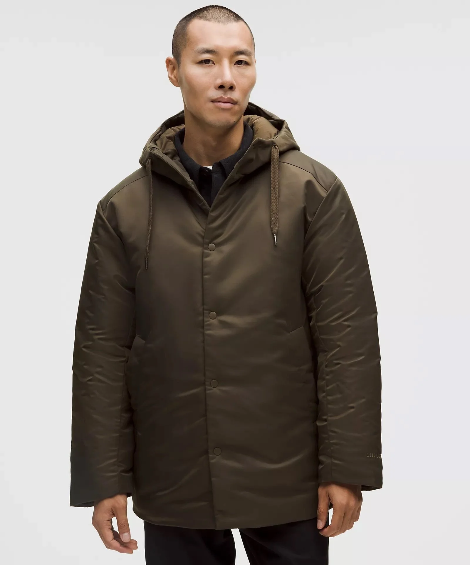 Snap-Front Insulated Hooded Jacket