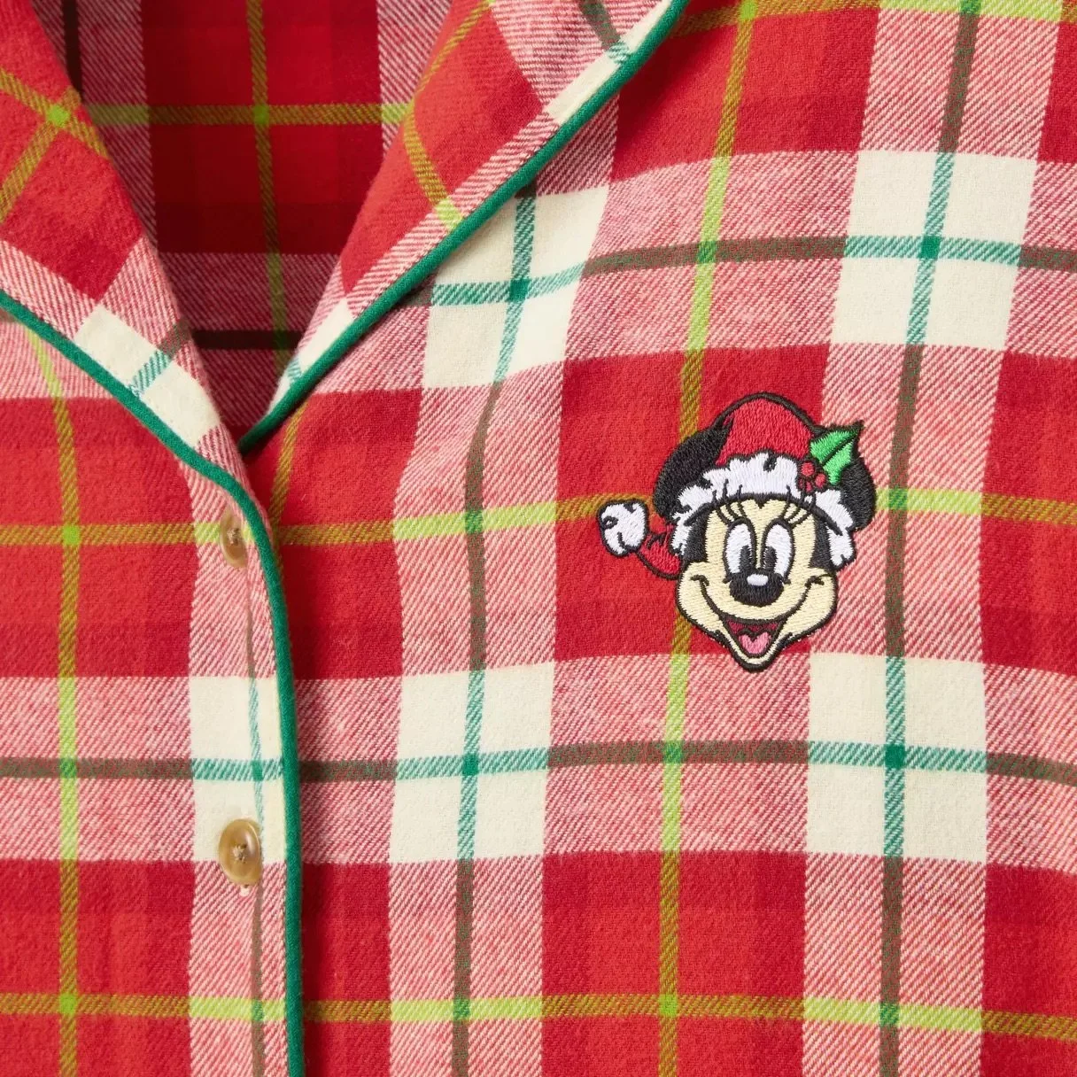 Womens Santa Minnie Plaid Holiday Sleep Set