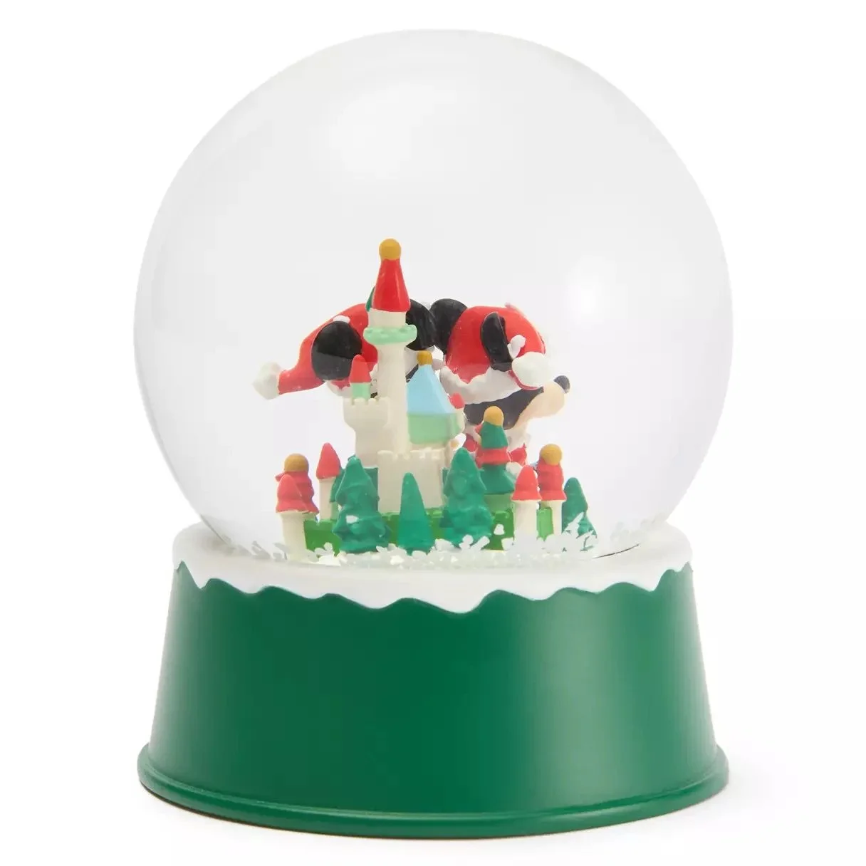 Santa Mickey & Minnie Fantasyland Castle Snowglobe