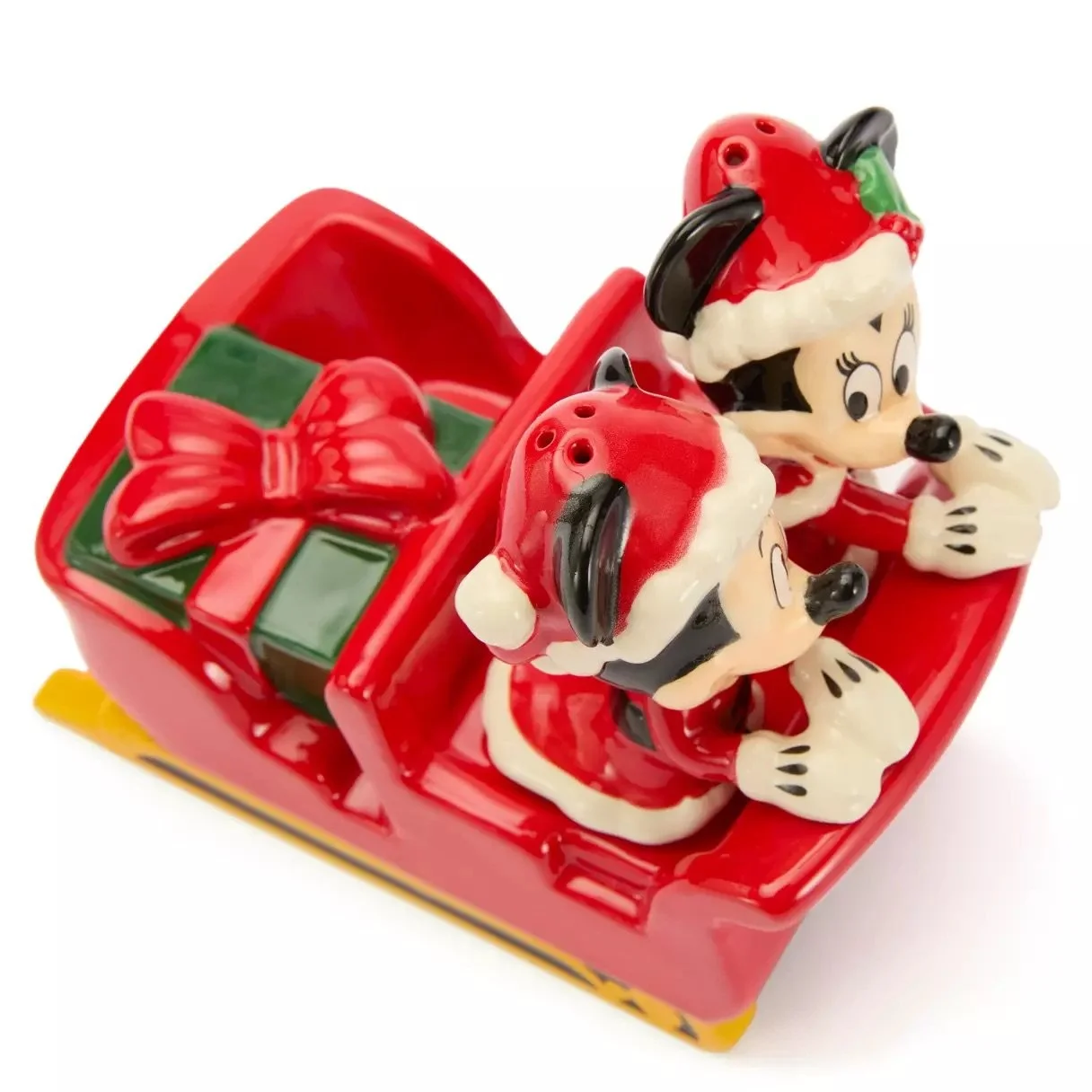 Santa Mickey & Minnie Salt and Pepper Shaker with Sleigh Set