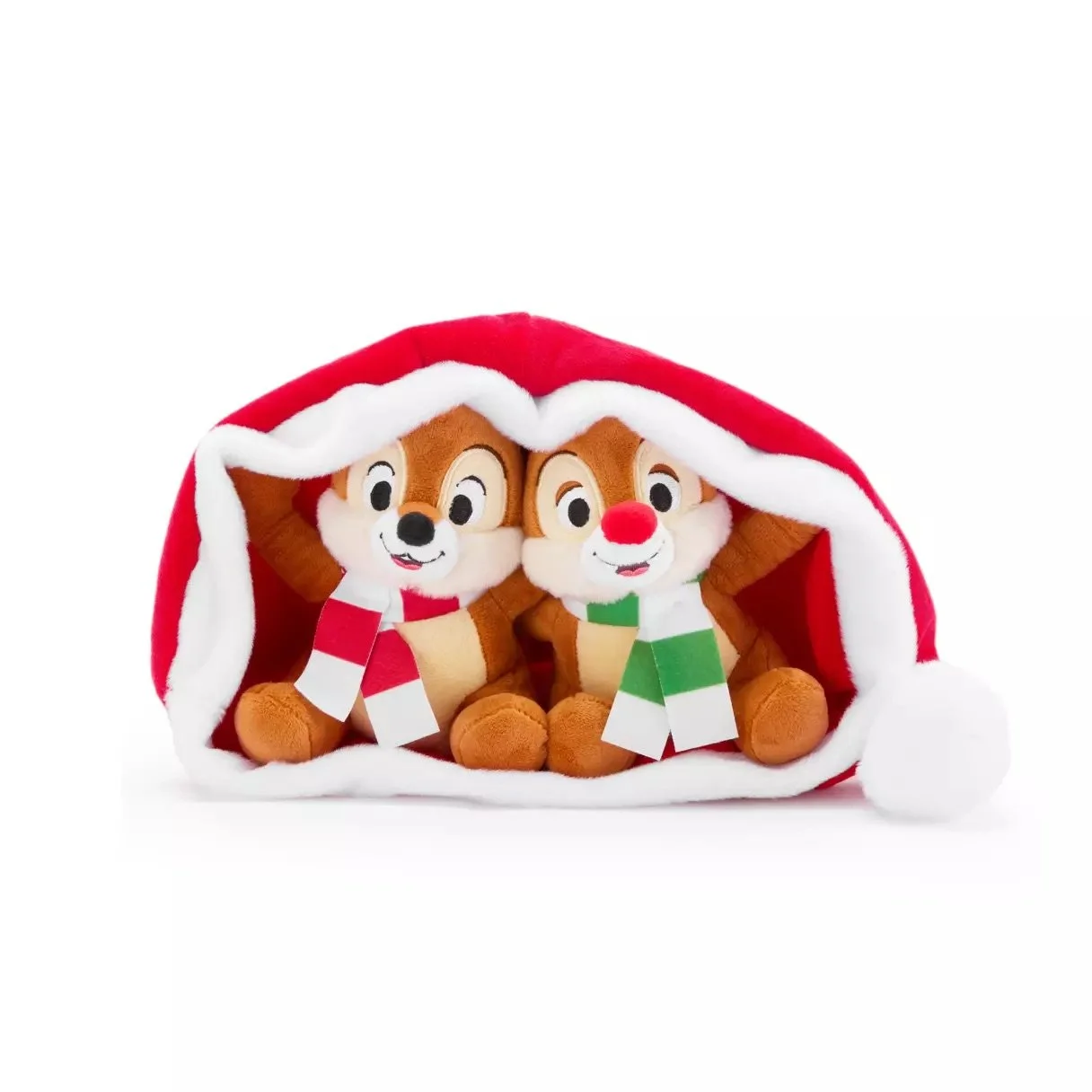 Chip 'n Dale Holiday Plush Set in Santa Hat