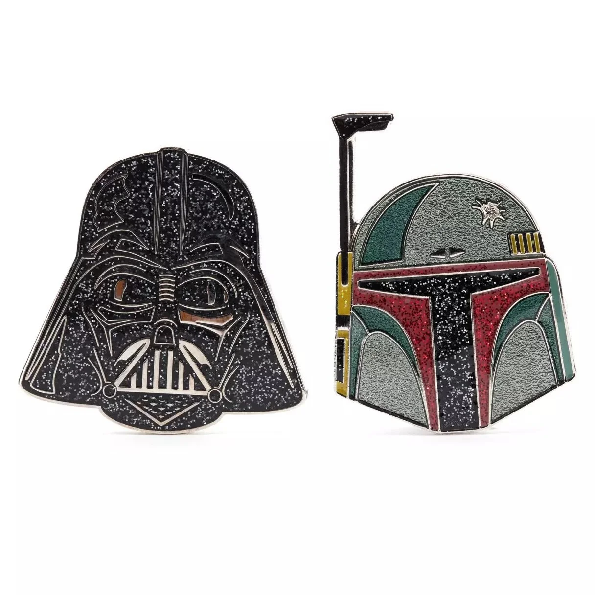 Darth Vader and Boba Fett Helmets Pin Set