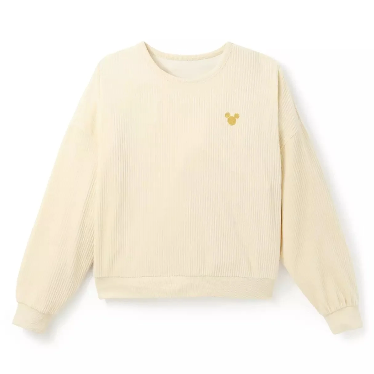 Mickey Icon Cream Corduroy Pullover Sweatshirt