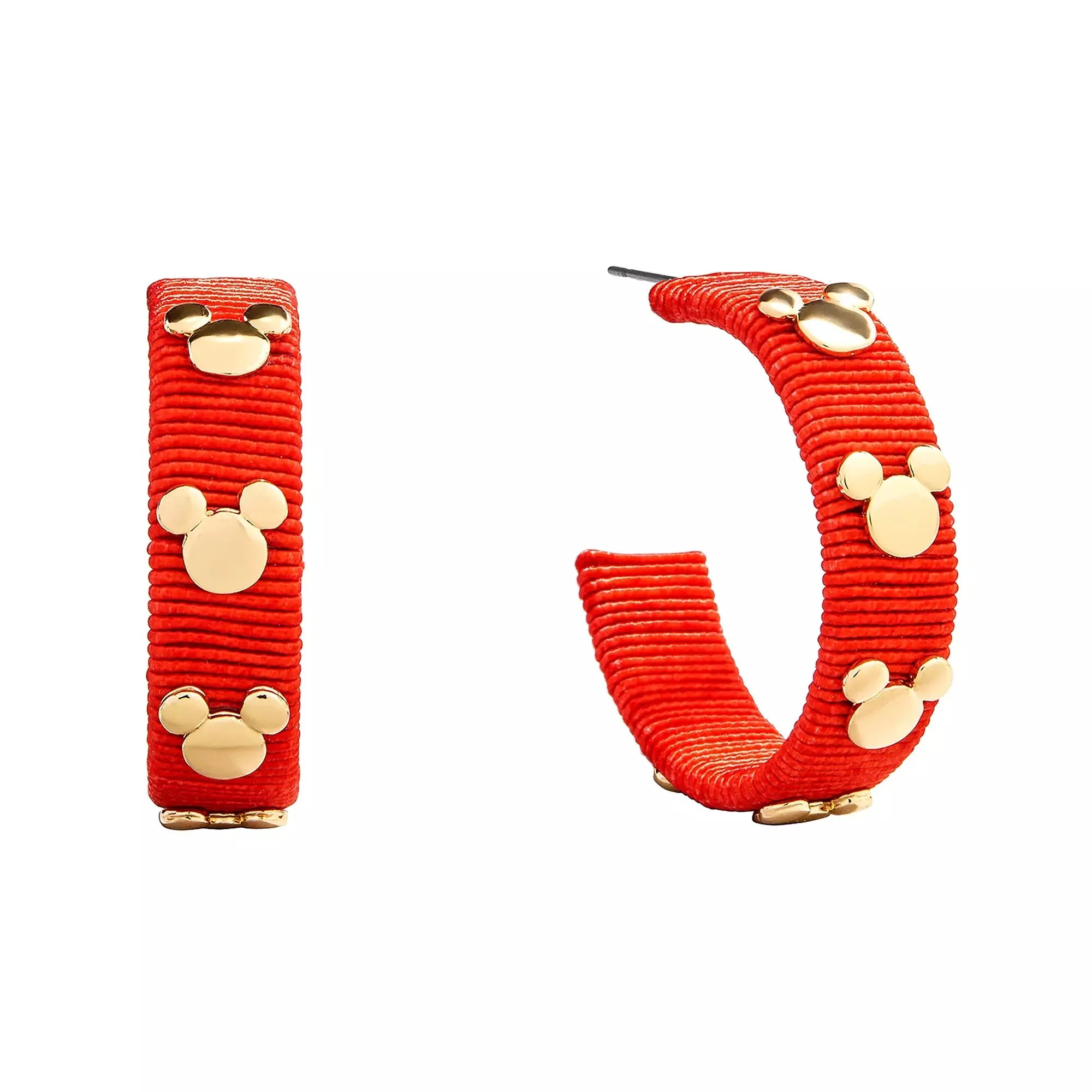 Mickey Icon Red Hoop Earrings