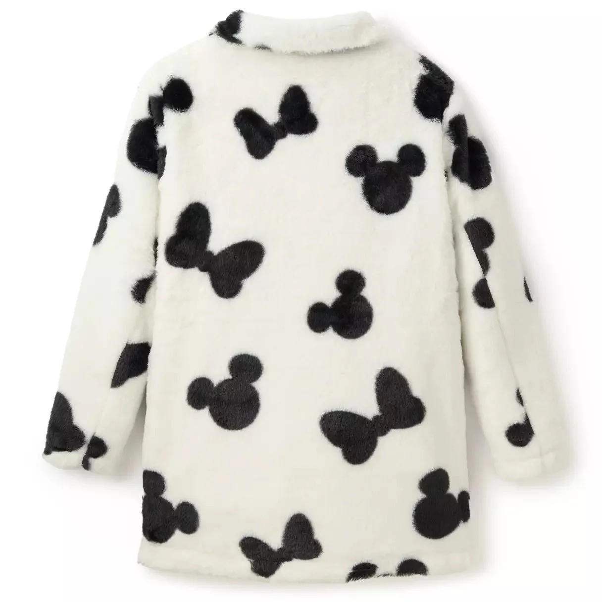 Mickey &amp; Minnie Dalmatian Print Faux Fur Coat