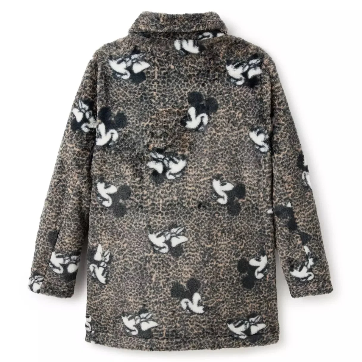 Mickey &amp; Minnie Faux Fur Animal Print Coat