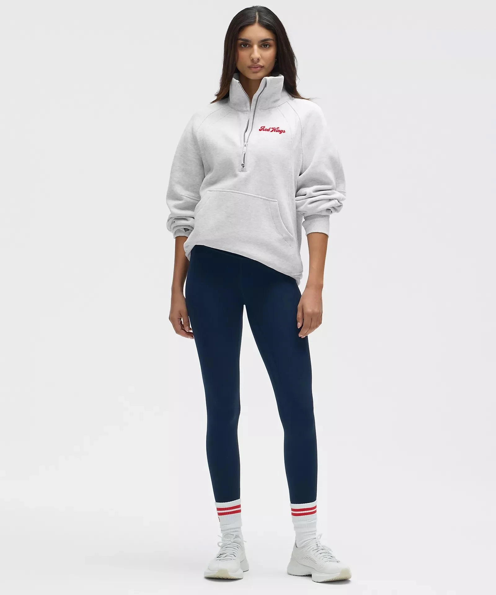Detroit Red Wings Scuba Oversized Funnel-Neck Half Zip Long
