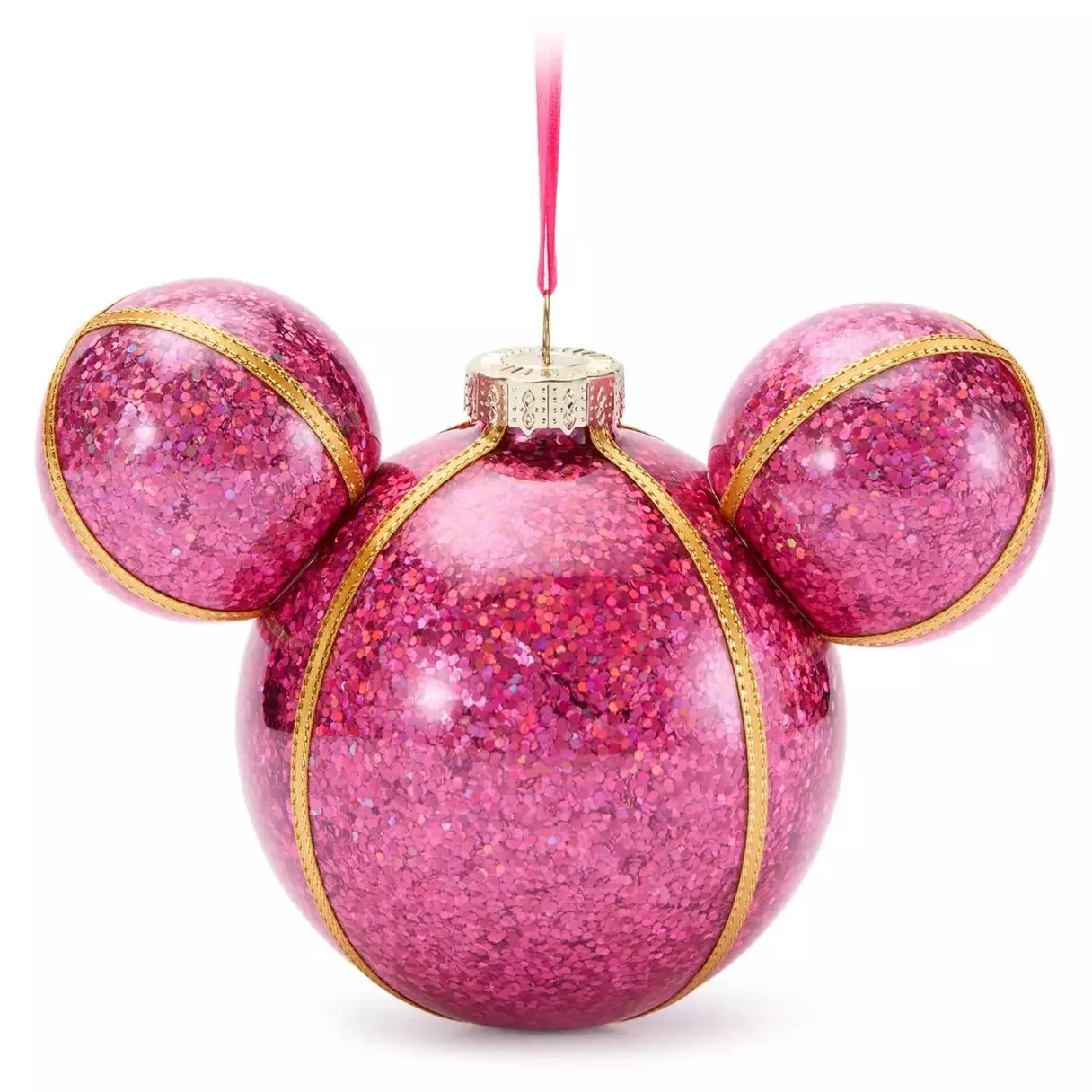 Mickey Icon Fuchsia Ball Ornament