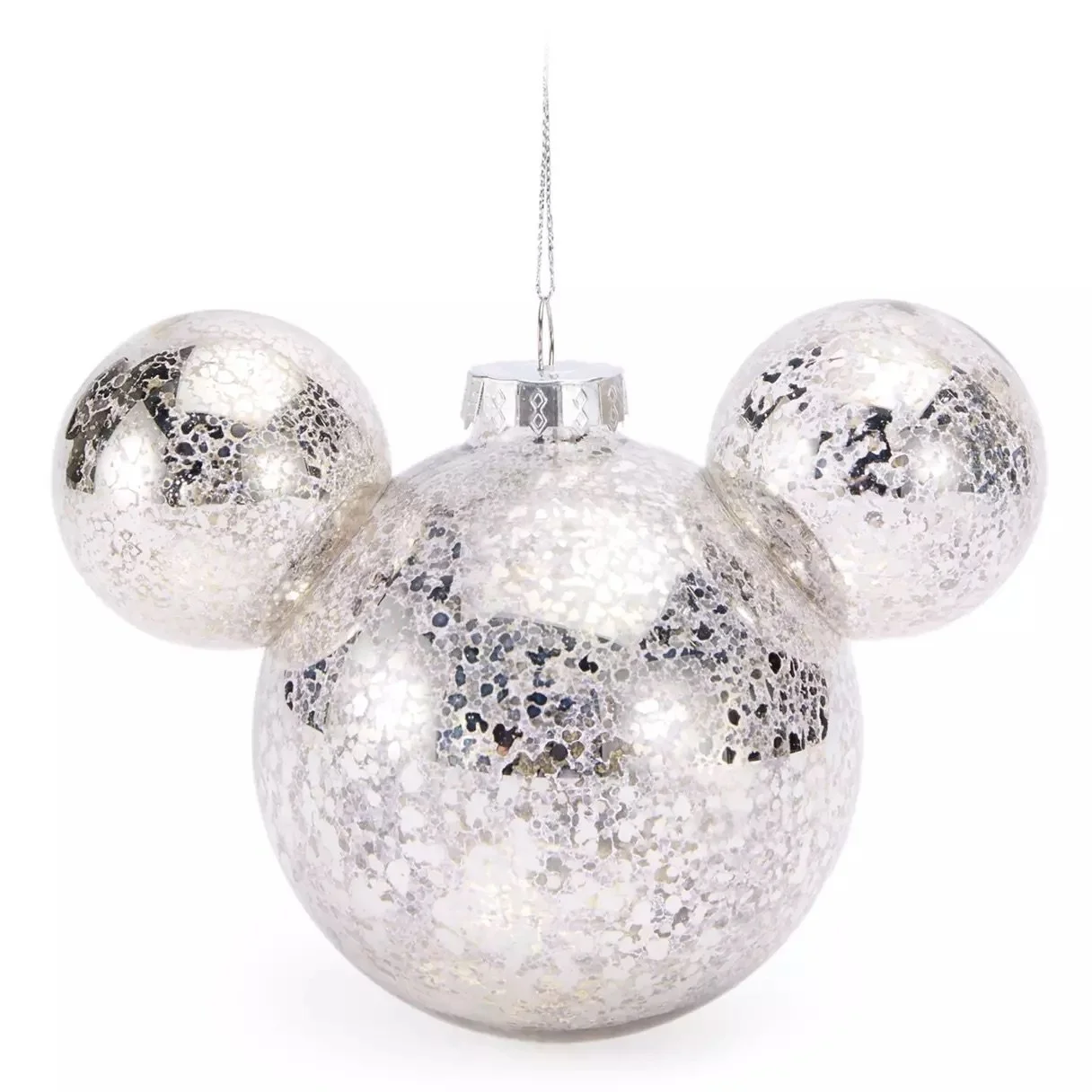 Mickey Icon Silver Ball Ornament