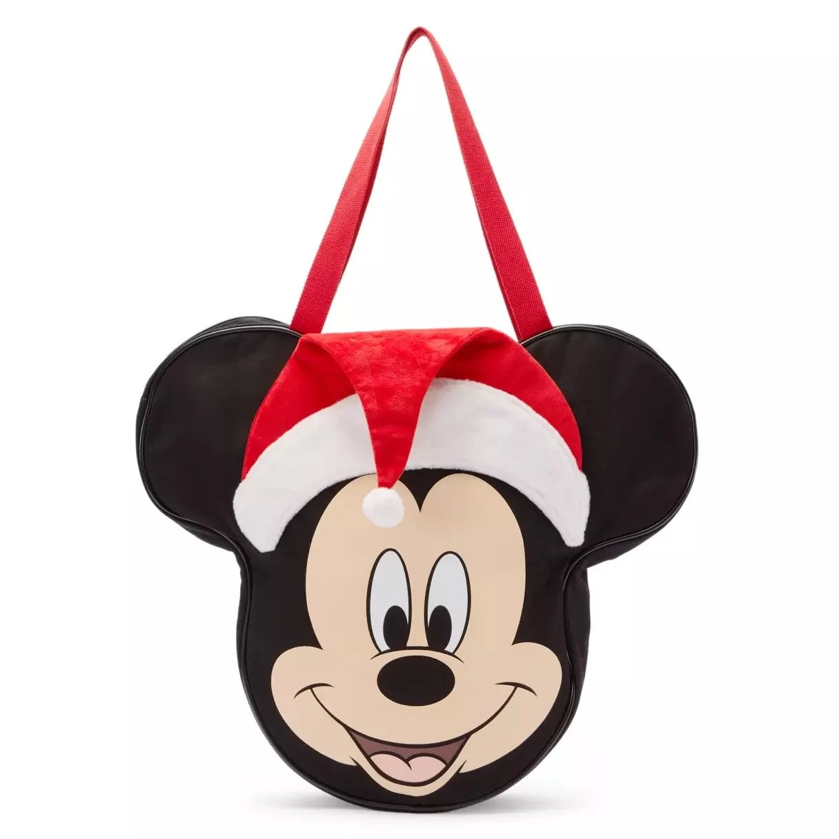 Santa Mickey Holiday Canvas Tote