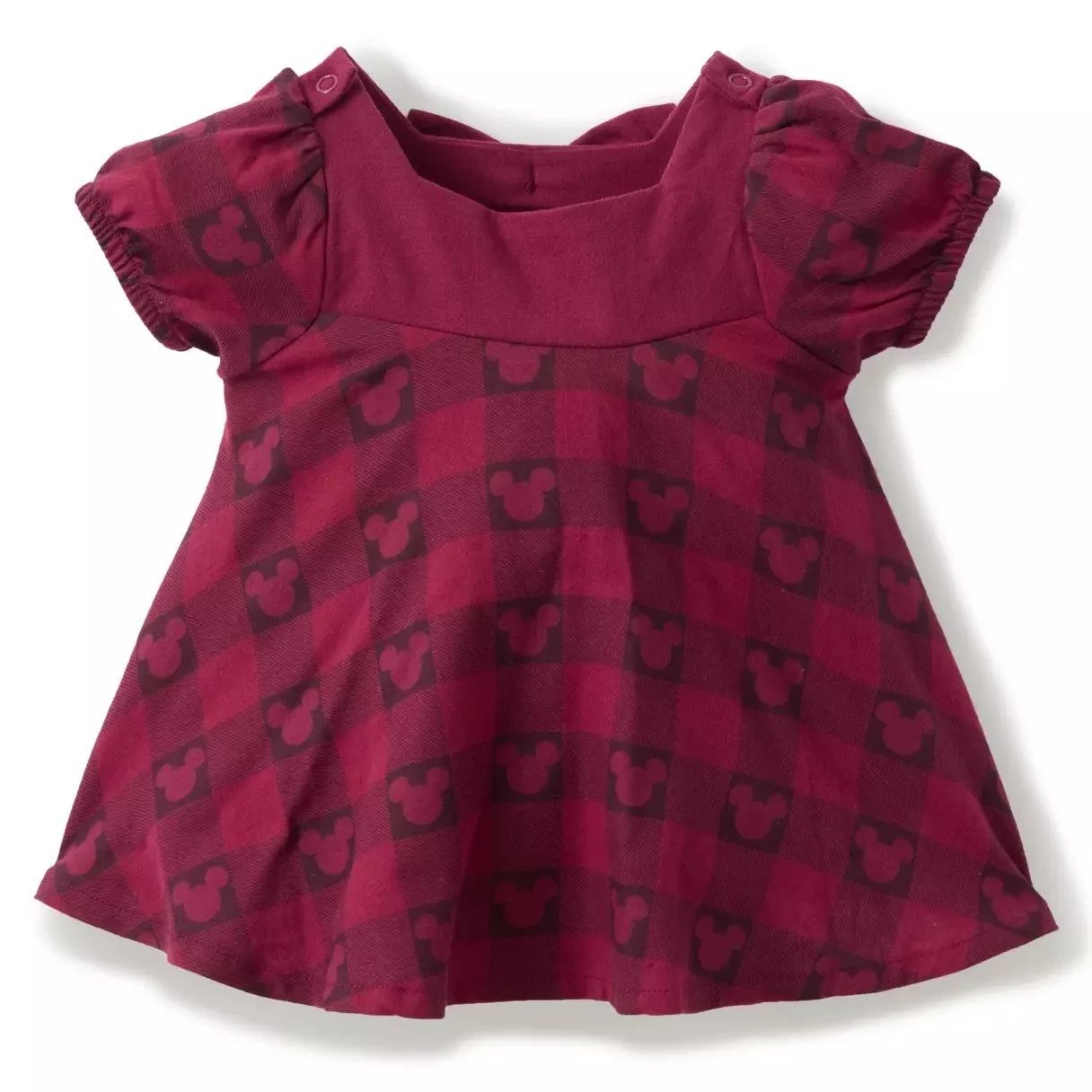 Baby Mickey Icon Holiday Plaid Dress