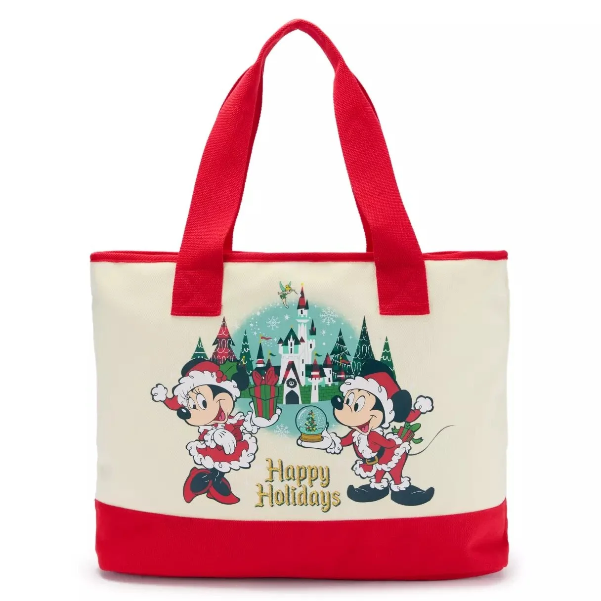 Mickey & Minnie "Happy Holidays" Tote Bag