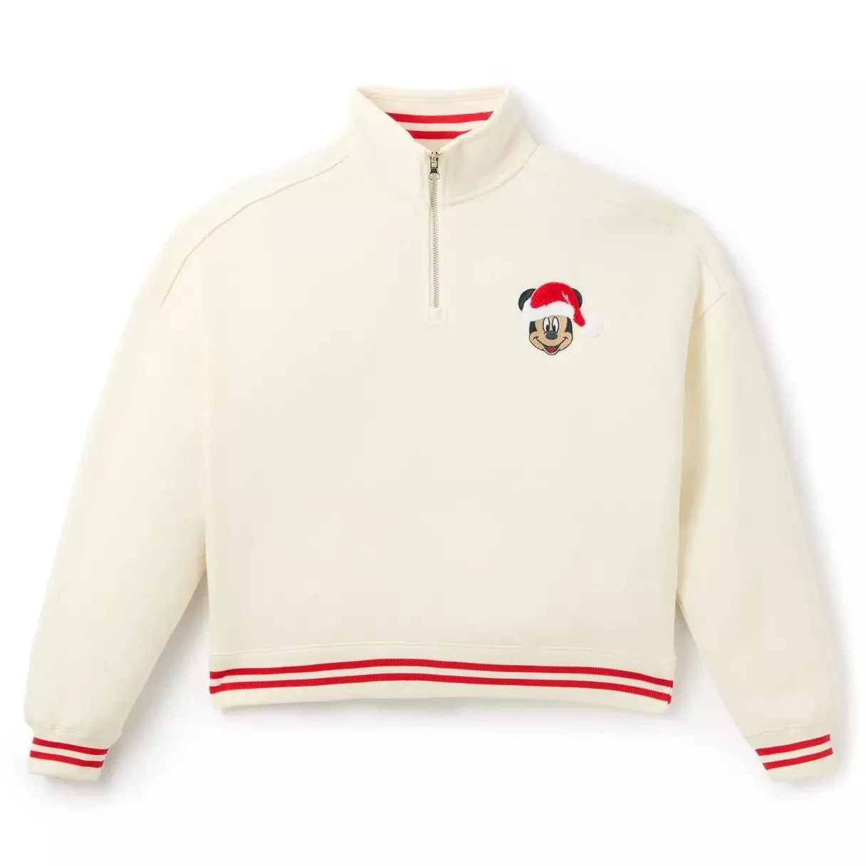 Santa Mickey & Friends 1/4 Zip Fleece Pullover