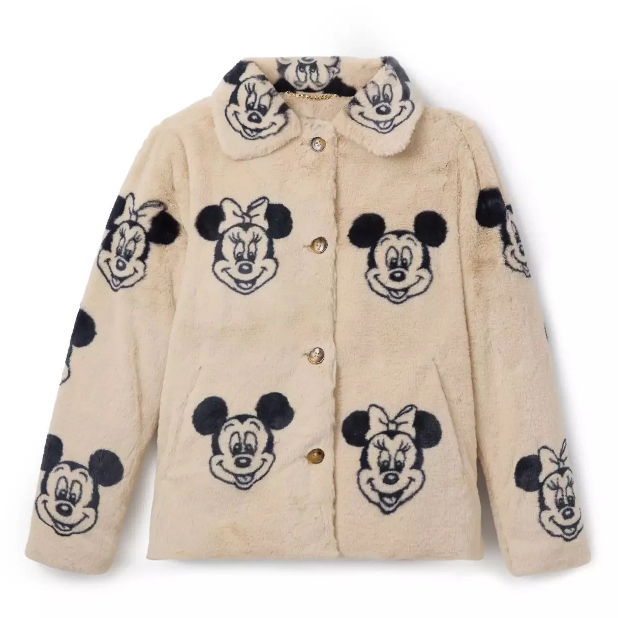 Mickey &amp; Minnie Faux Fur Jacket