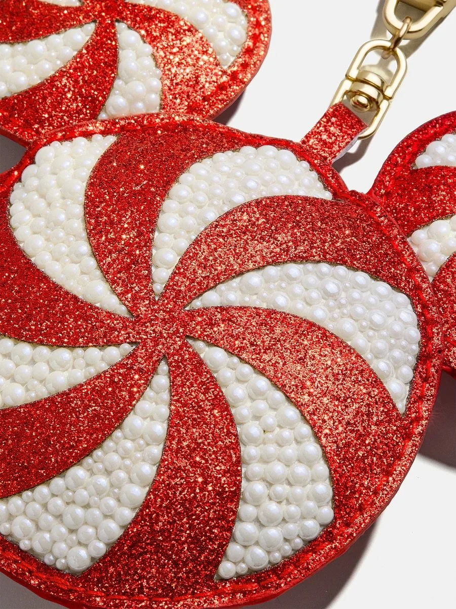 Mickey Candy Cane Puff Bag Charm