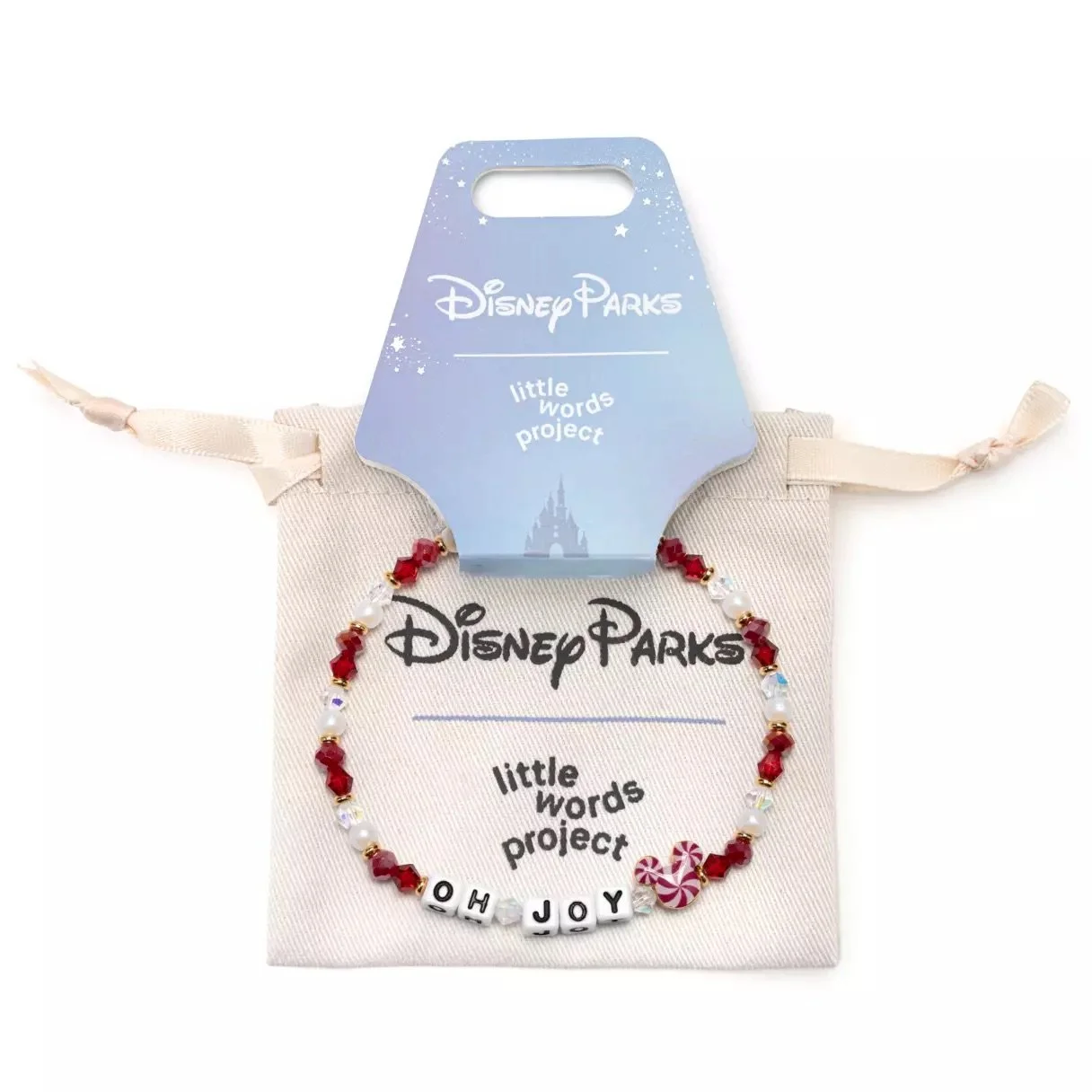 Mickey Mouse Peppermint Swirl “Oh Joy” Bracelet