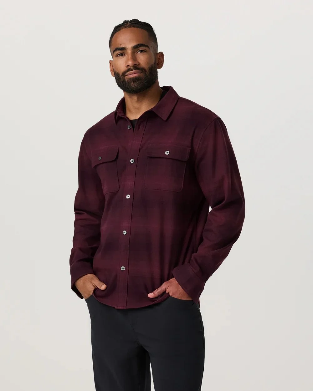 Long Sleeve Flannel Button Down Shirt