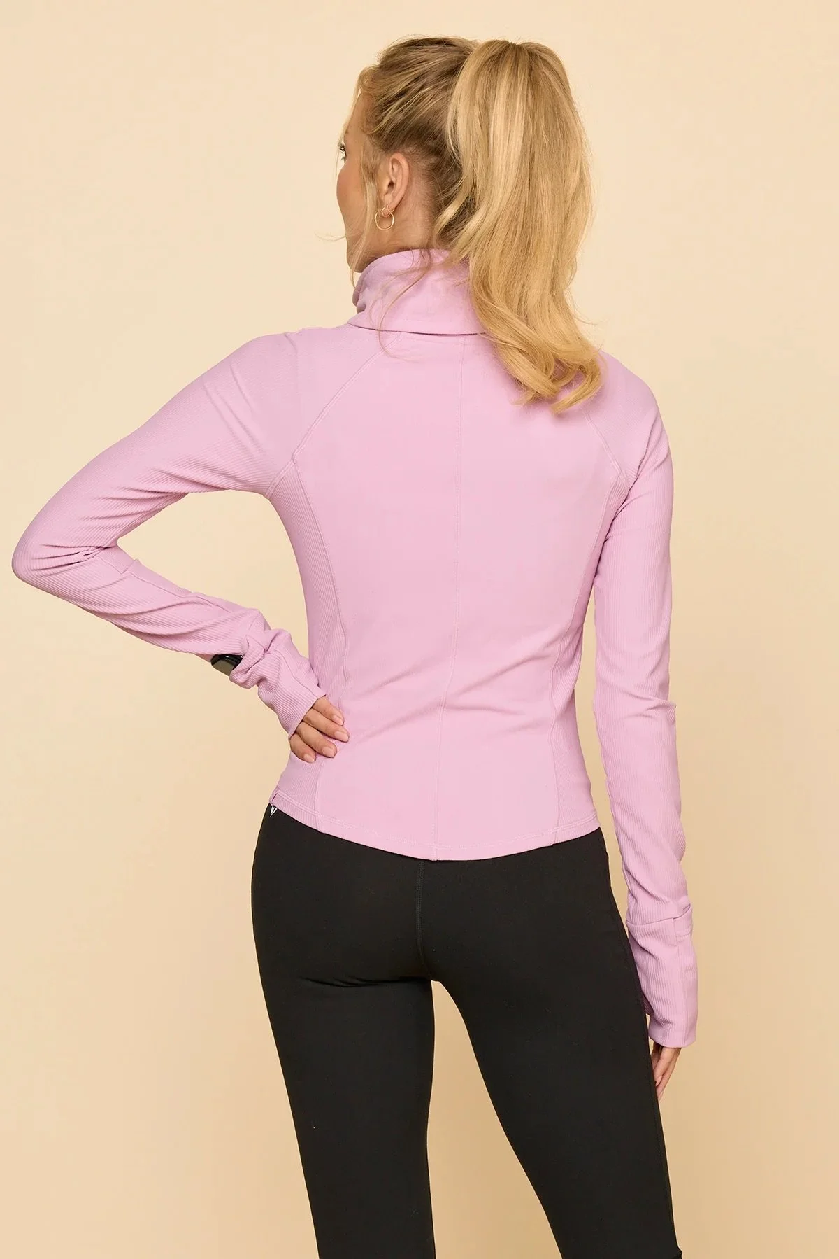 Corset Zip Jacket - Pink Lavender