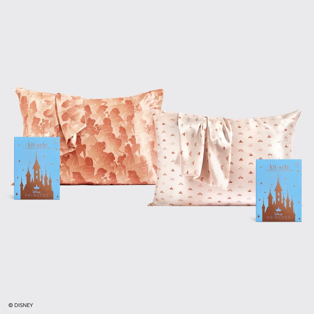 Kitsch Disney Princess Satin Pillowcase Bundle